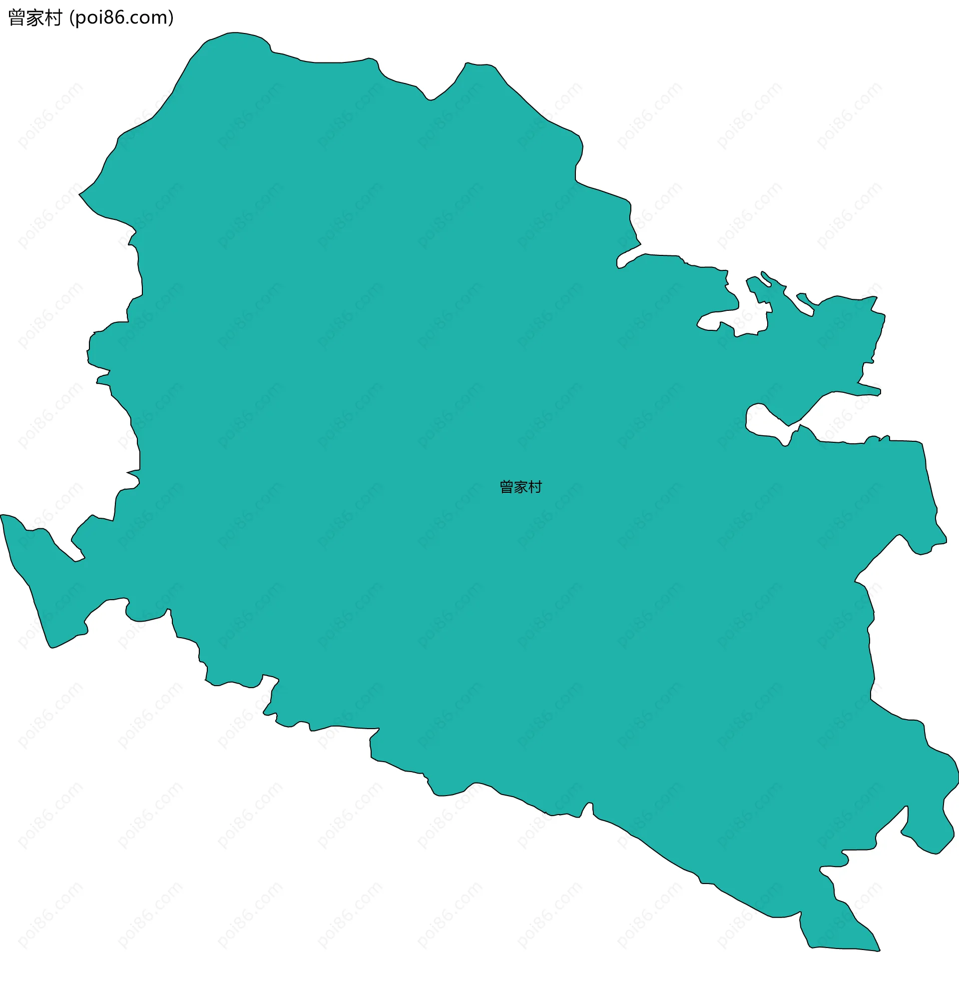 曾家村边界地图