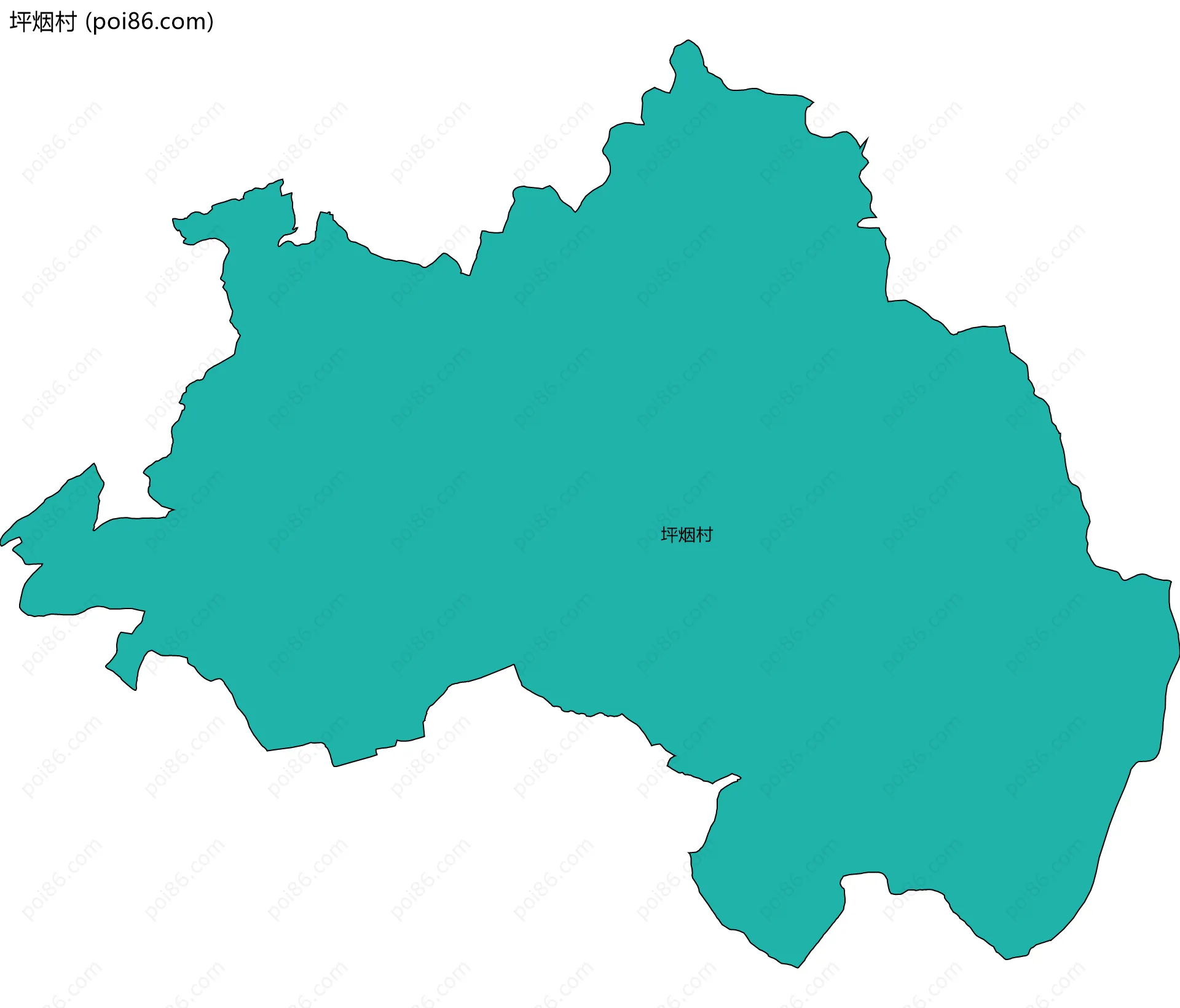 坪烟村边界地图