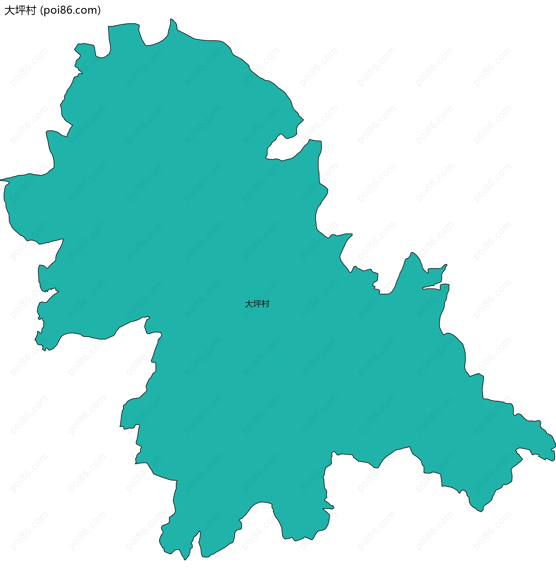 大坪村边界地图