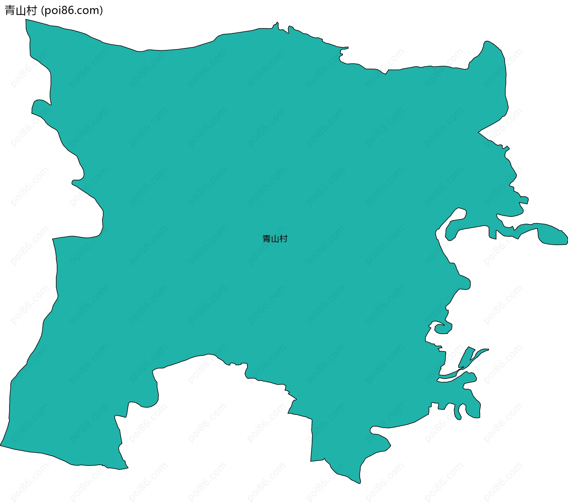 青山村边界地图