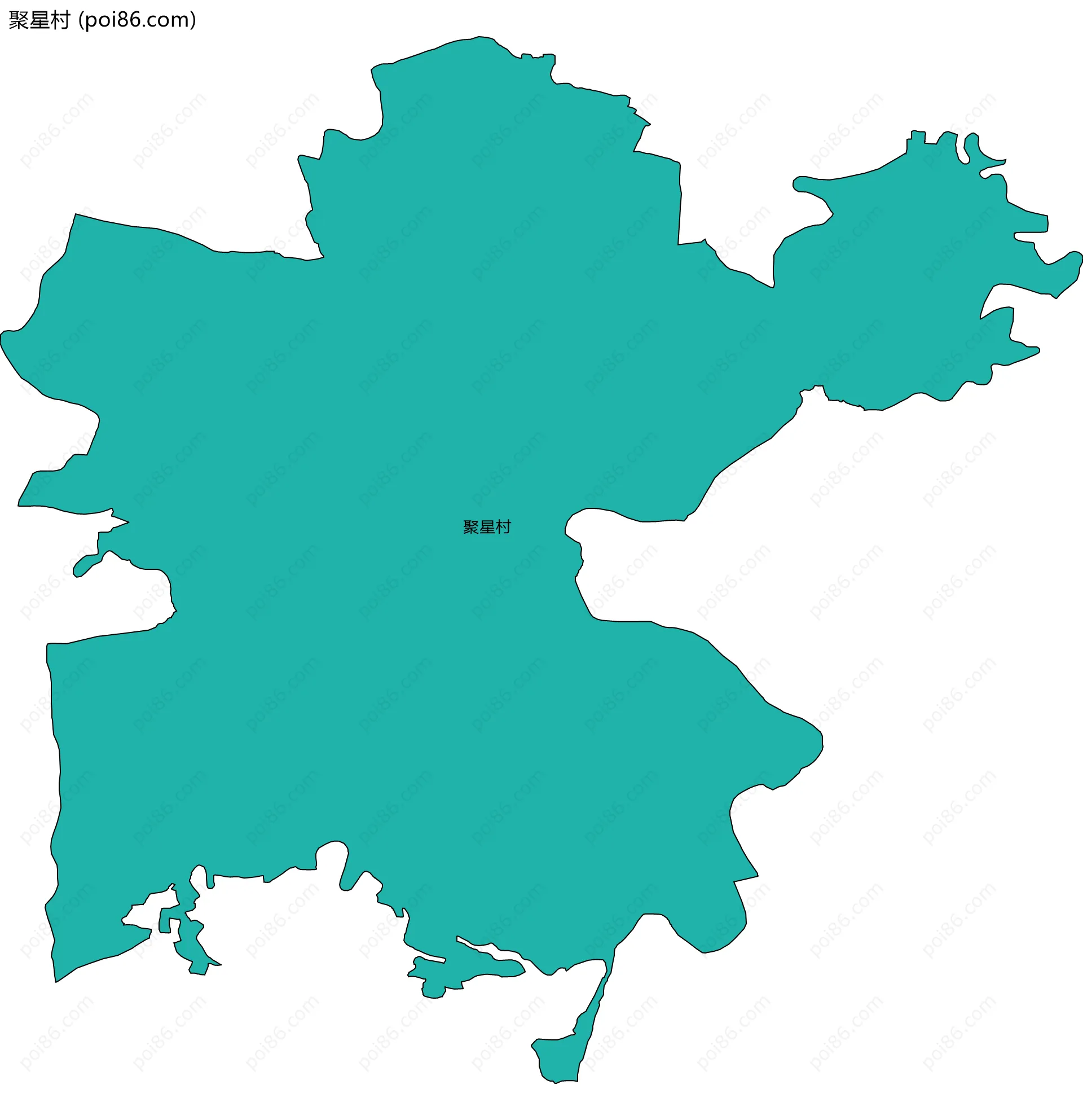 聚星村边界地图