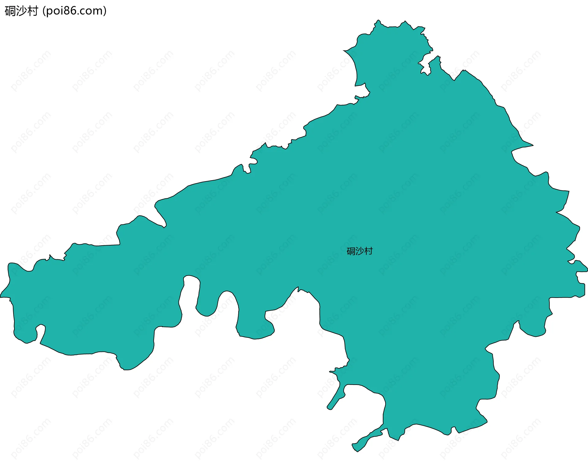 硐沙村边界地图