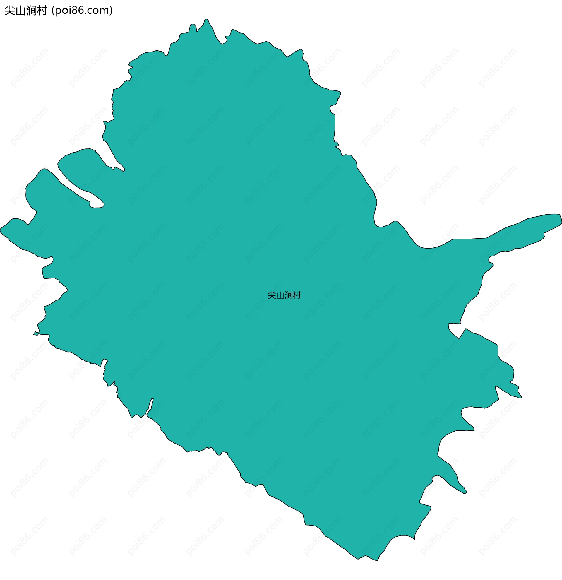 尖山涧村边界地图