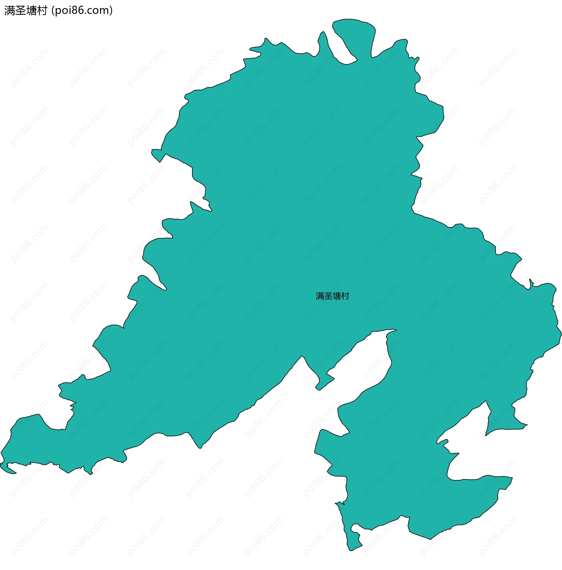 满圣塘村边界地图