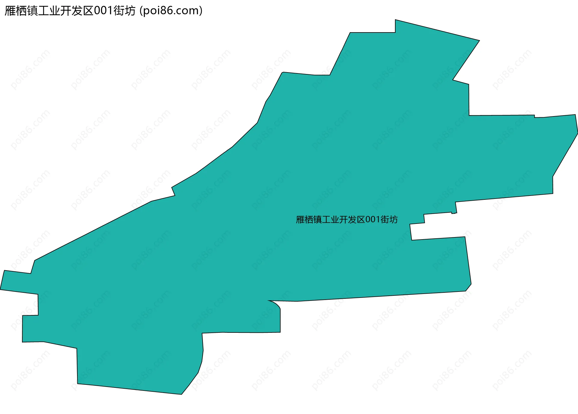 雁栖镇工业开发区001街坊边界地图