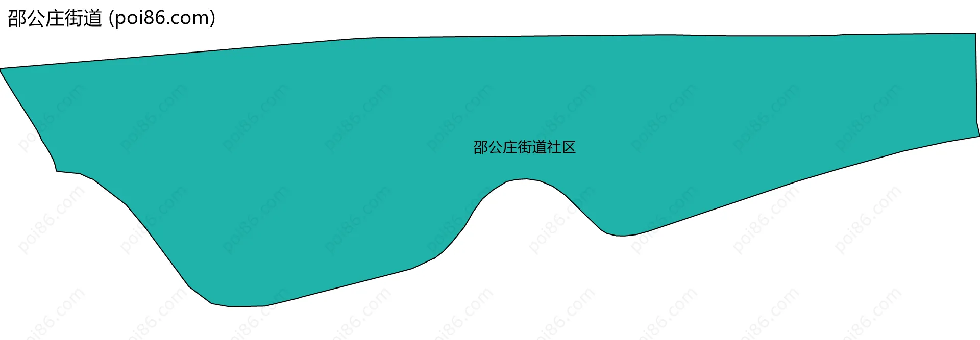 邵公庄街道边界地图(五级行政区划)