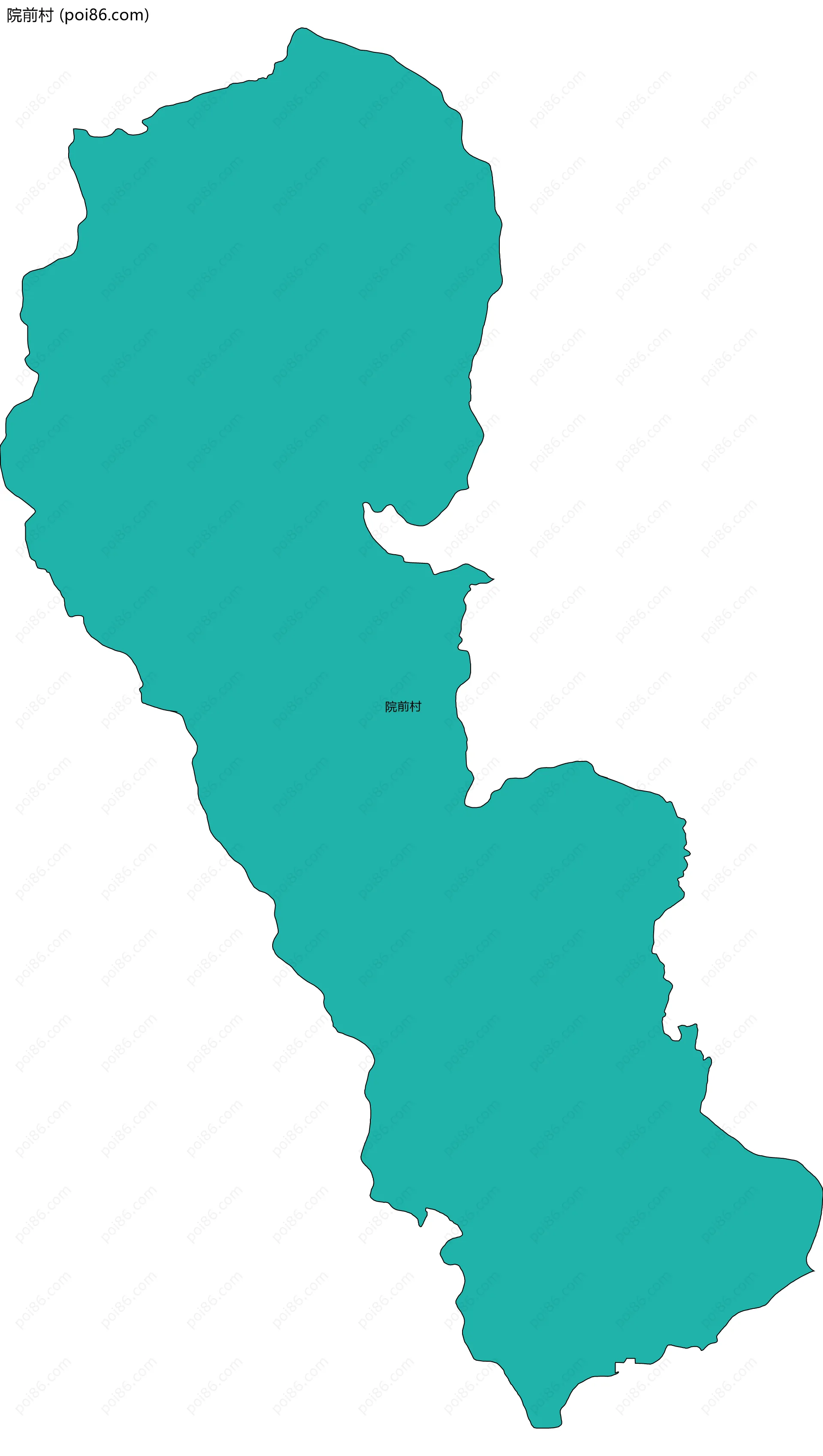 院前村边界地图