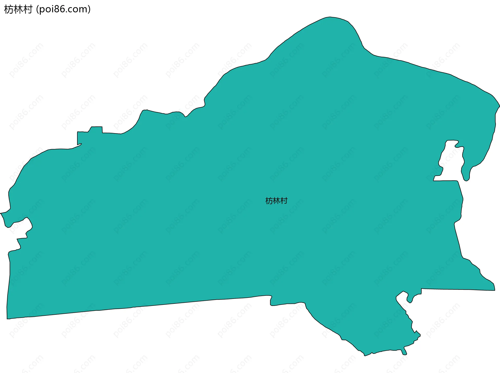 枋林村边界地图