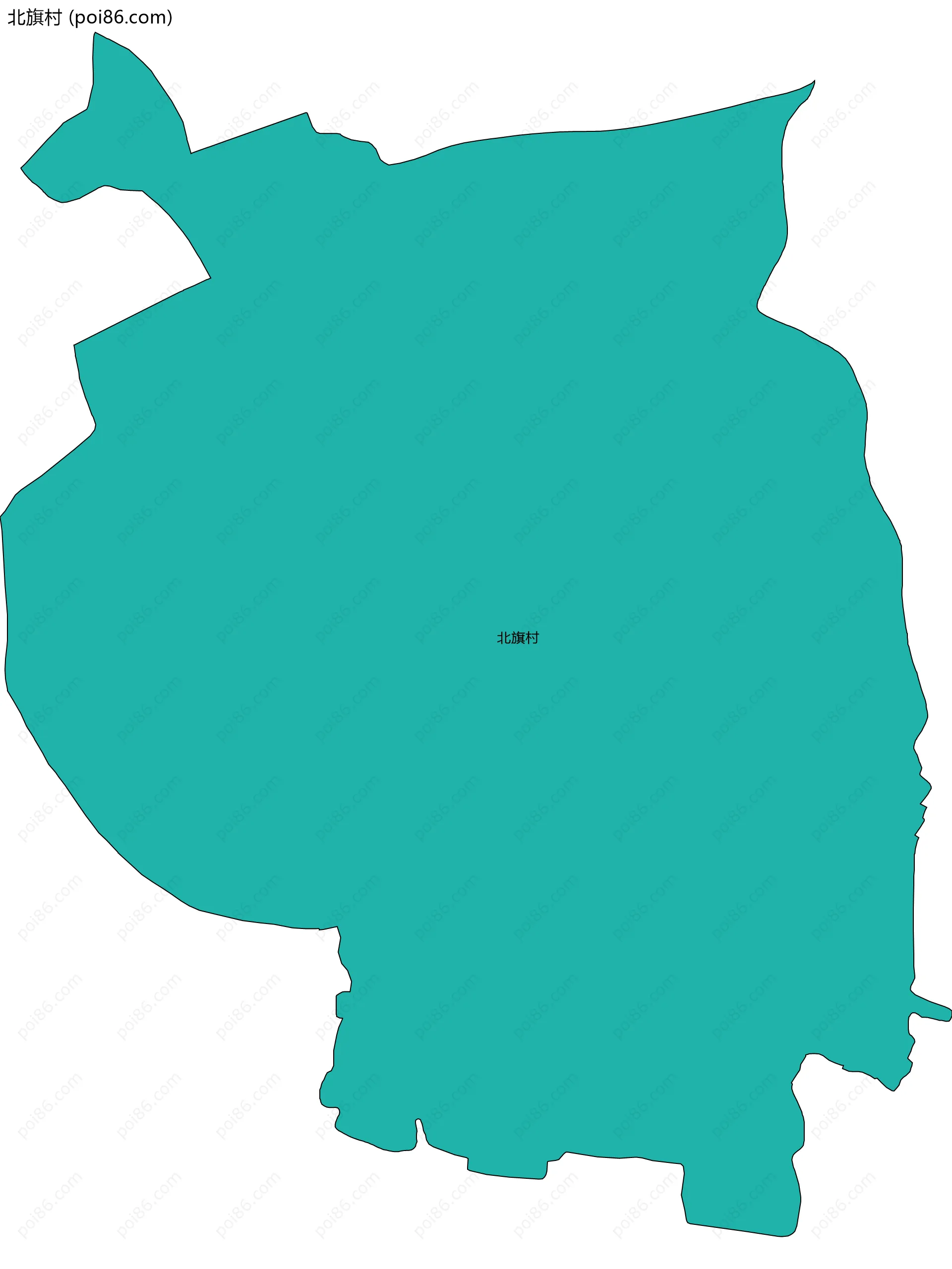 北旗村边界地图