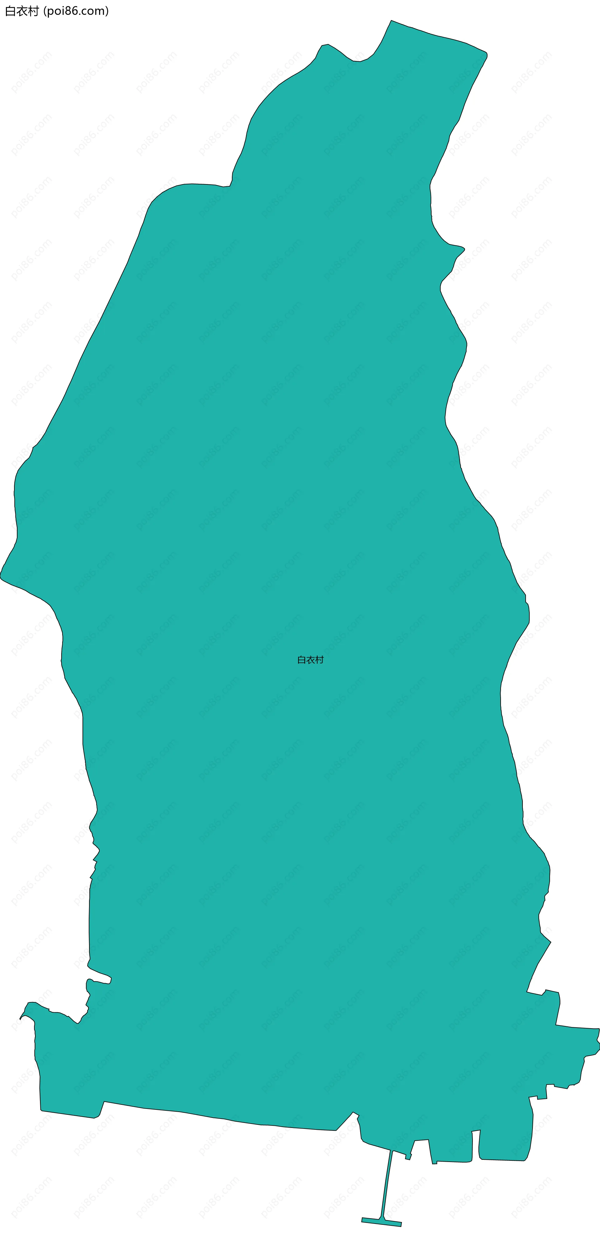 白衣村边界地图