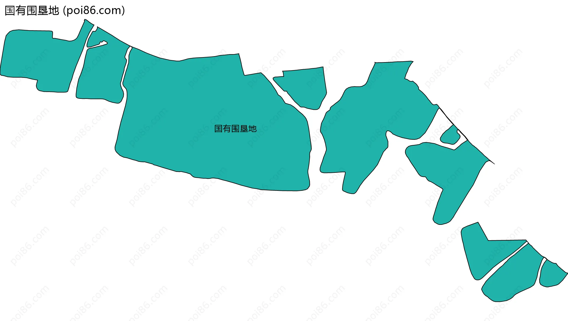 国有围垦地边界地图