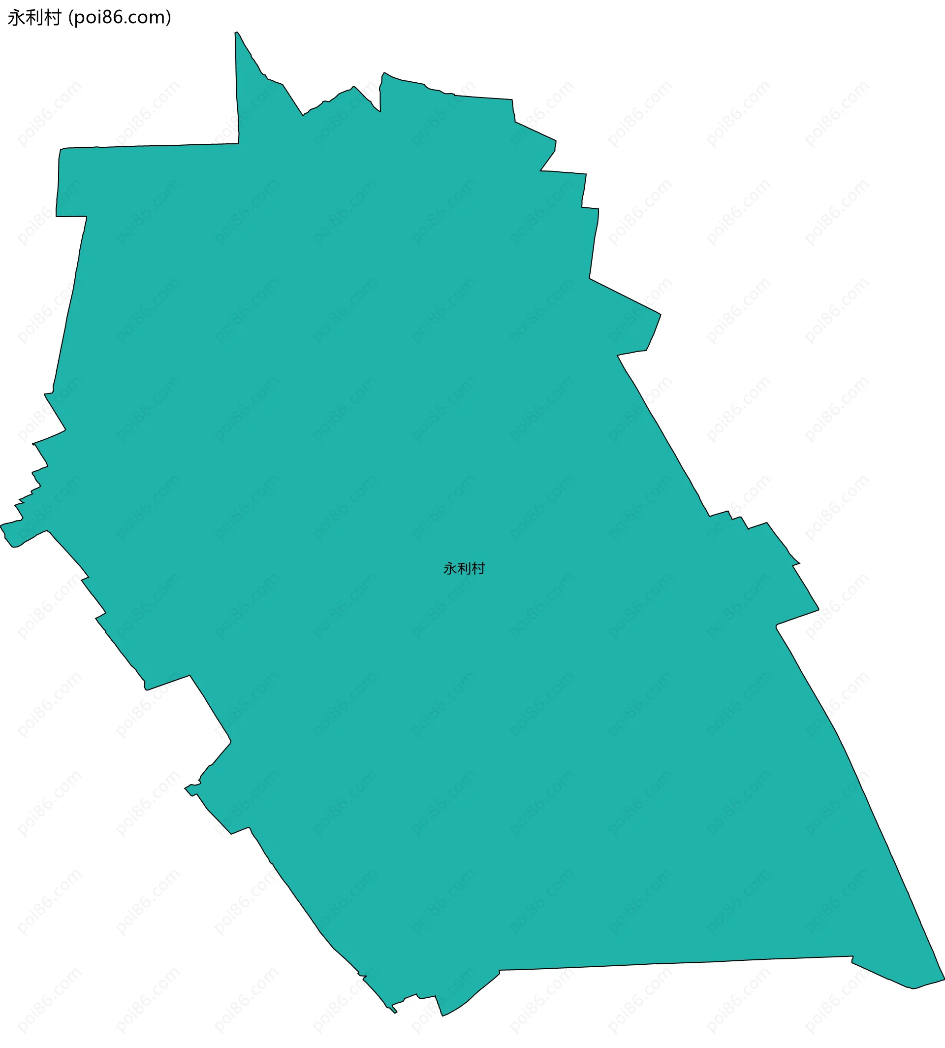 永利村边界地图