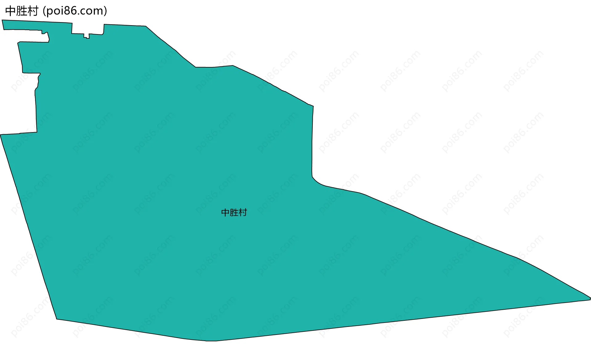 中胜村边界地图