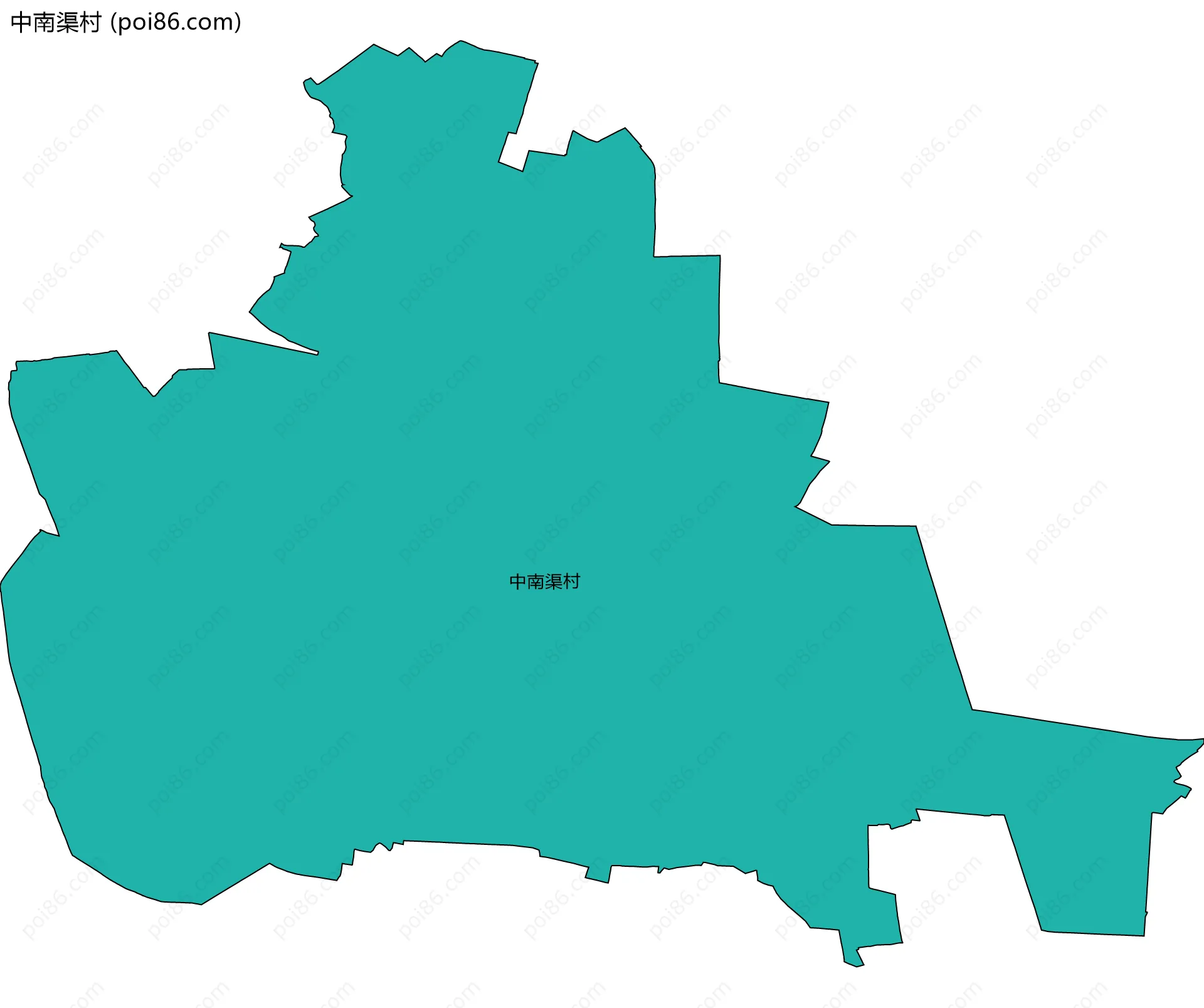 中南渠村边界地图