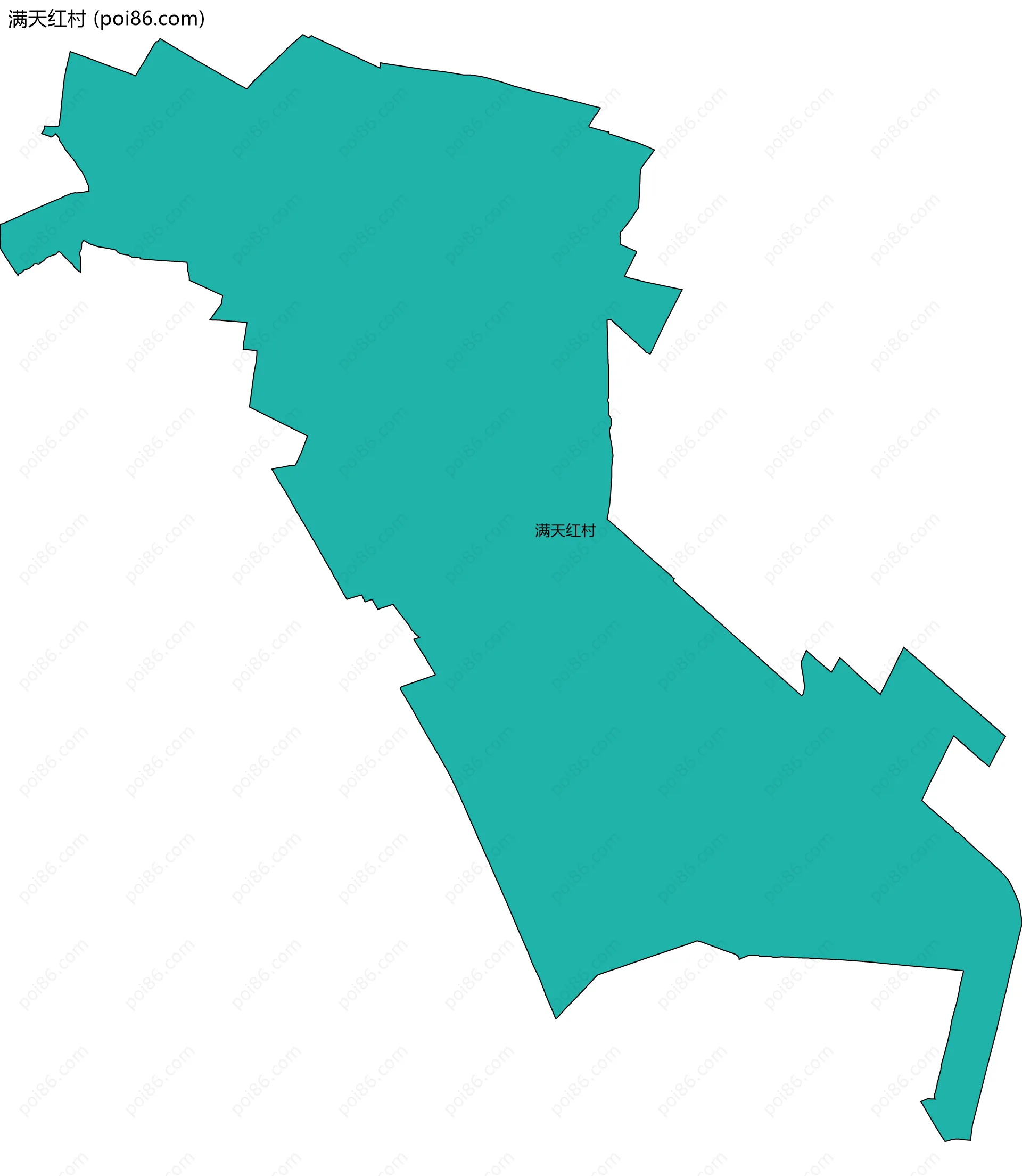 满天红村边界地图