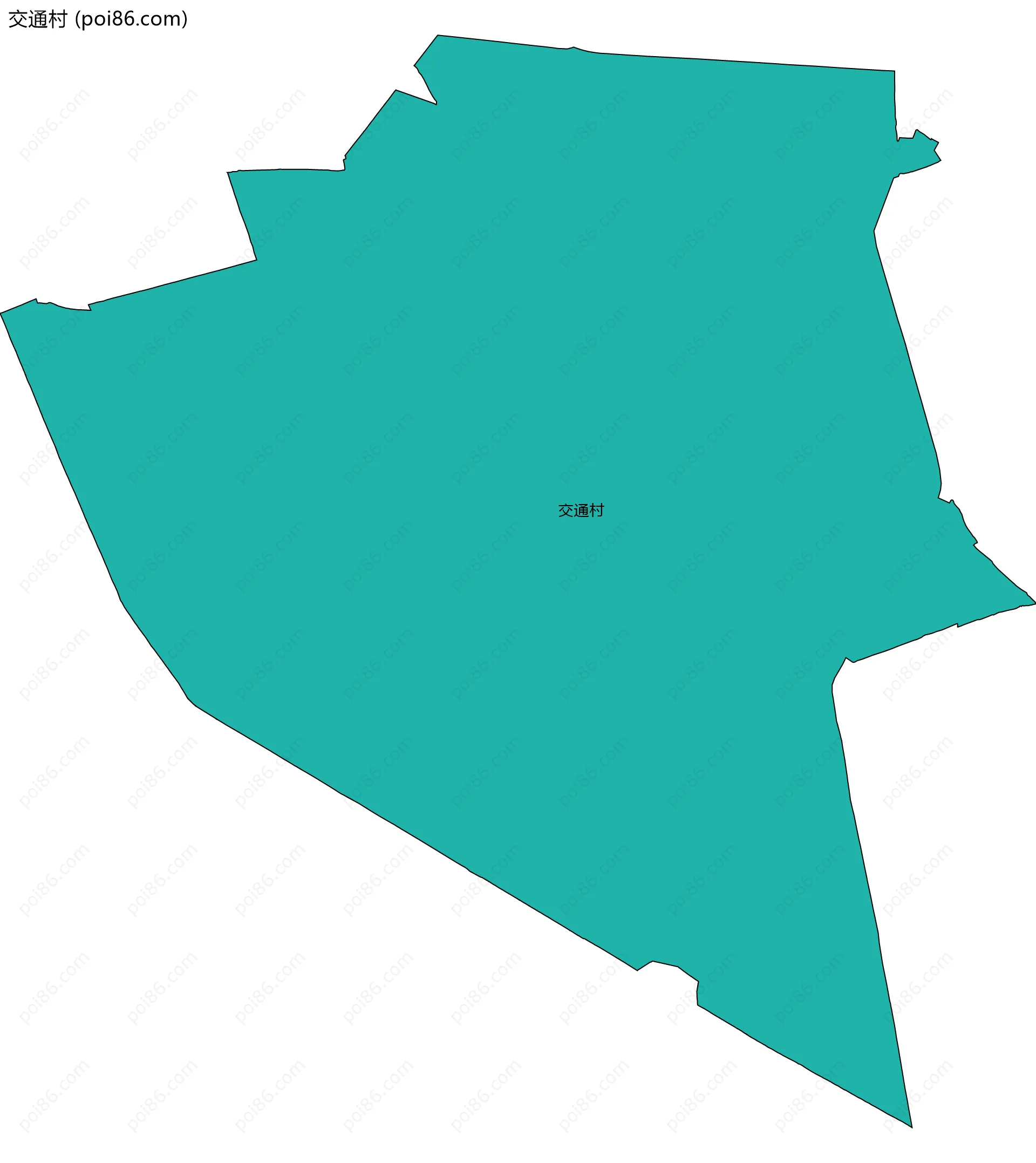 交通村边界地图