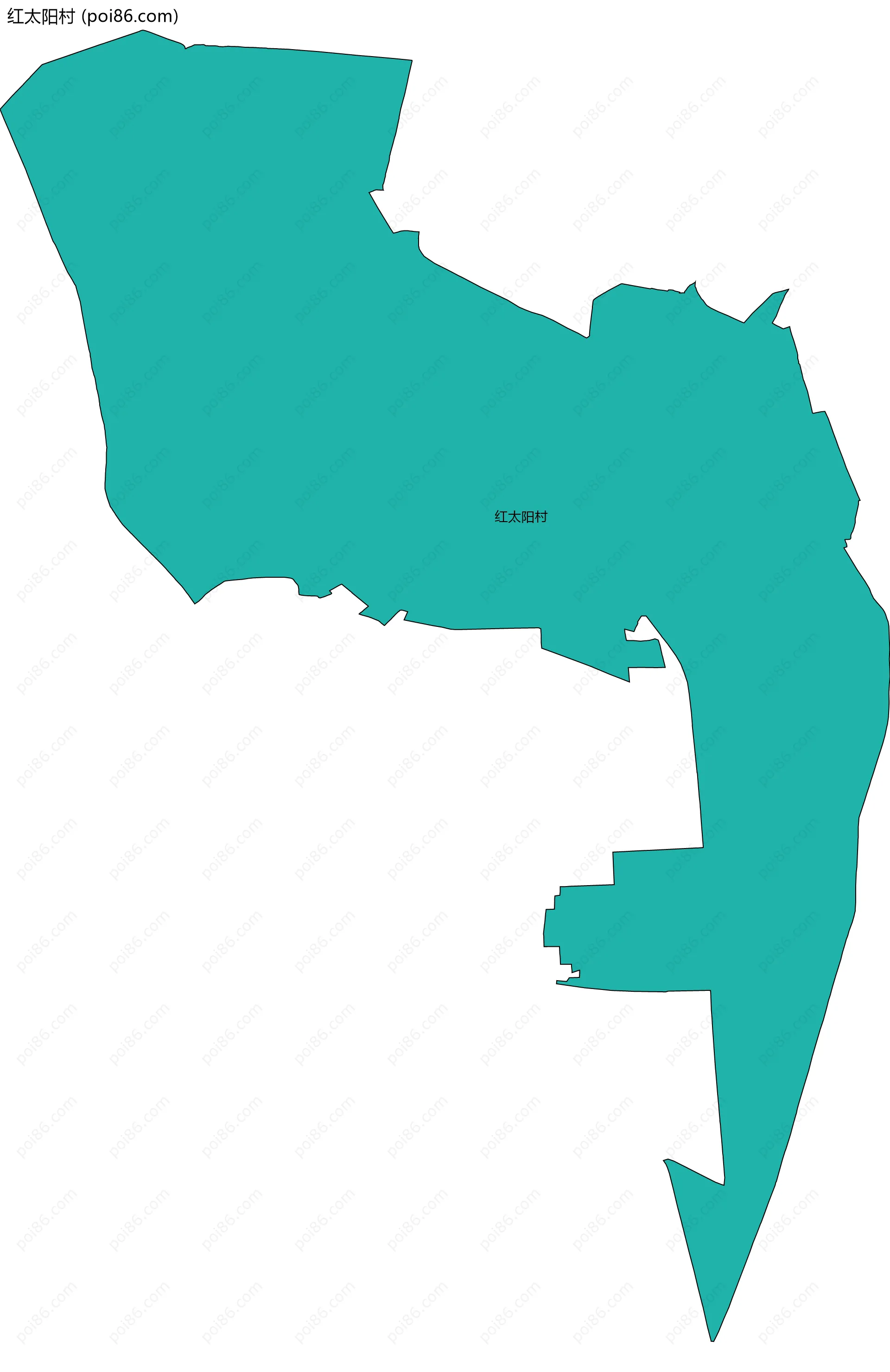 红太阳村边界地图