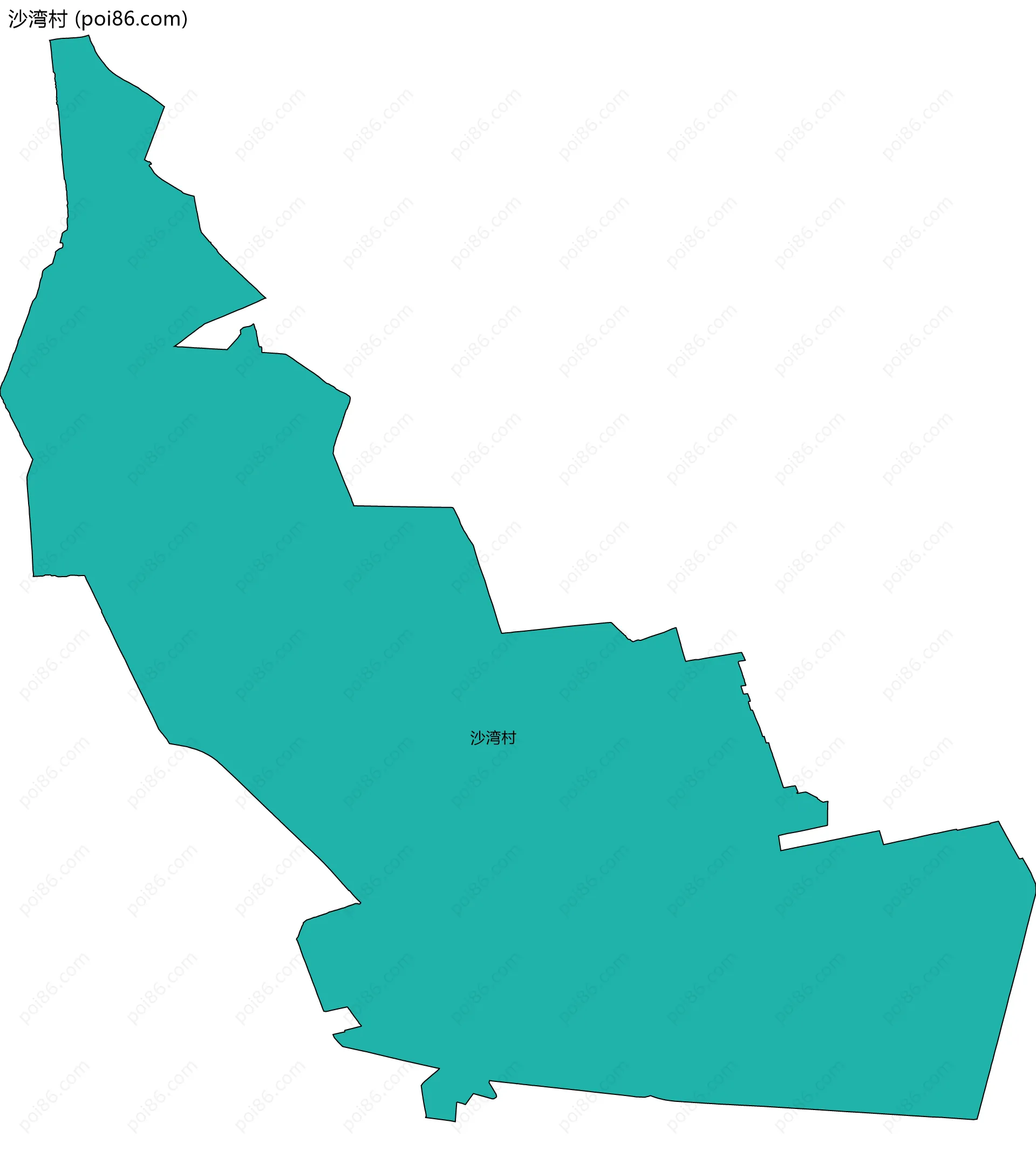 沙湾村边界地图