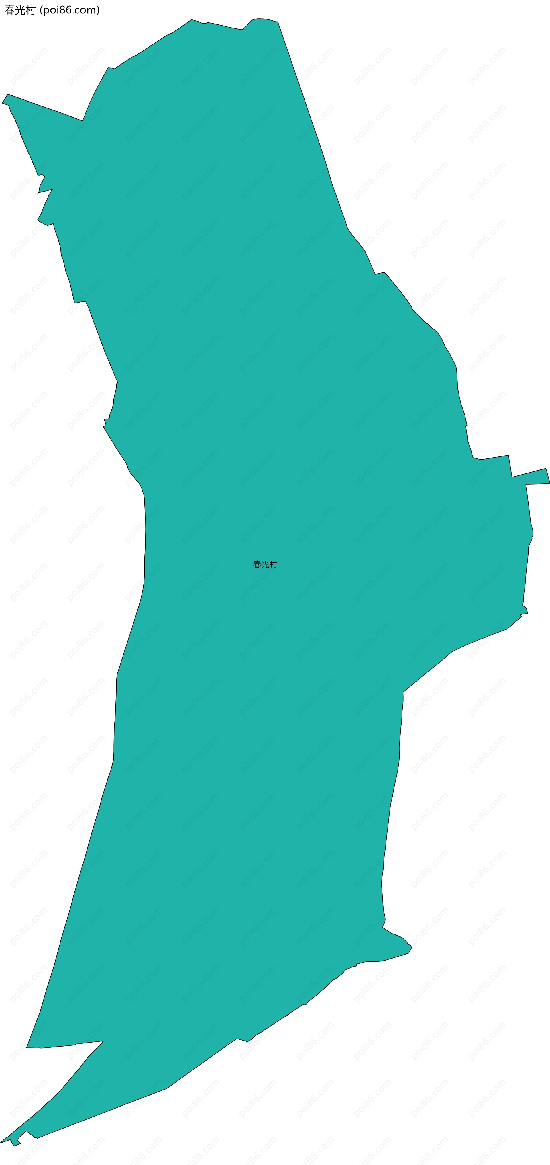 春光村边界地图