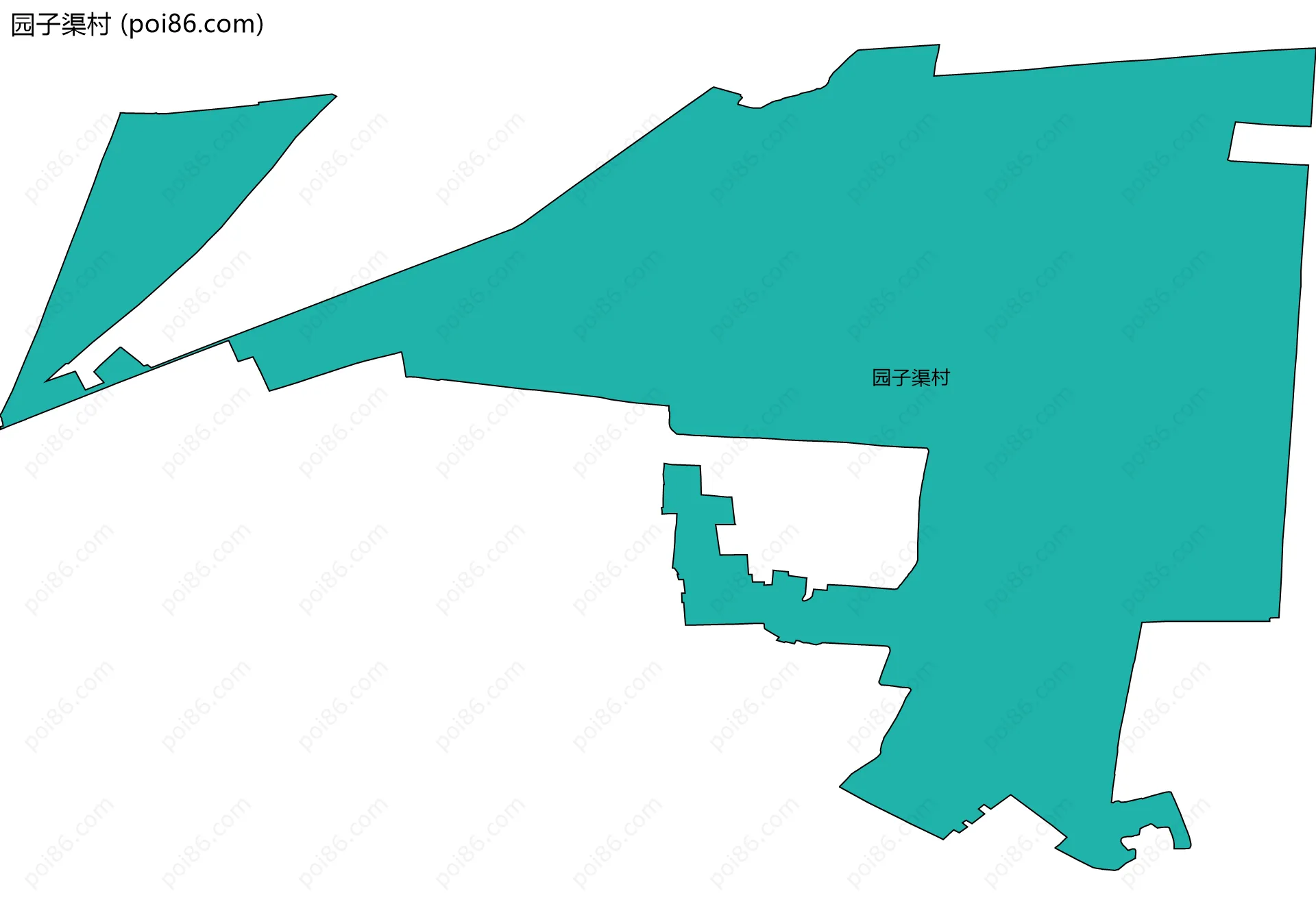 园子渠村边界地图