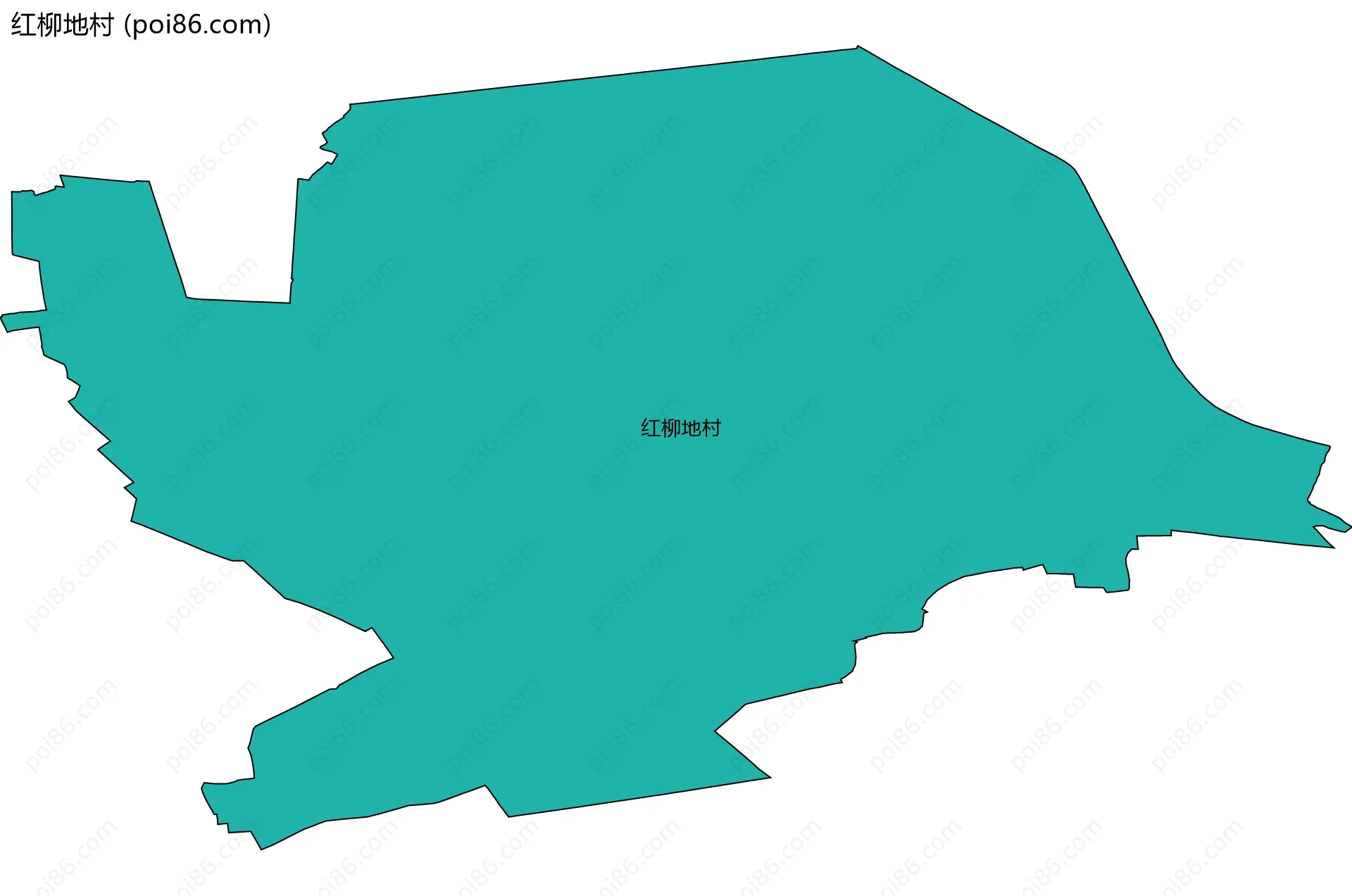 红柳地村边界地图