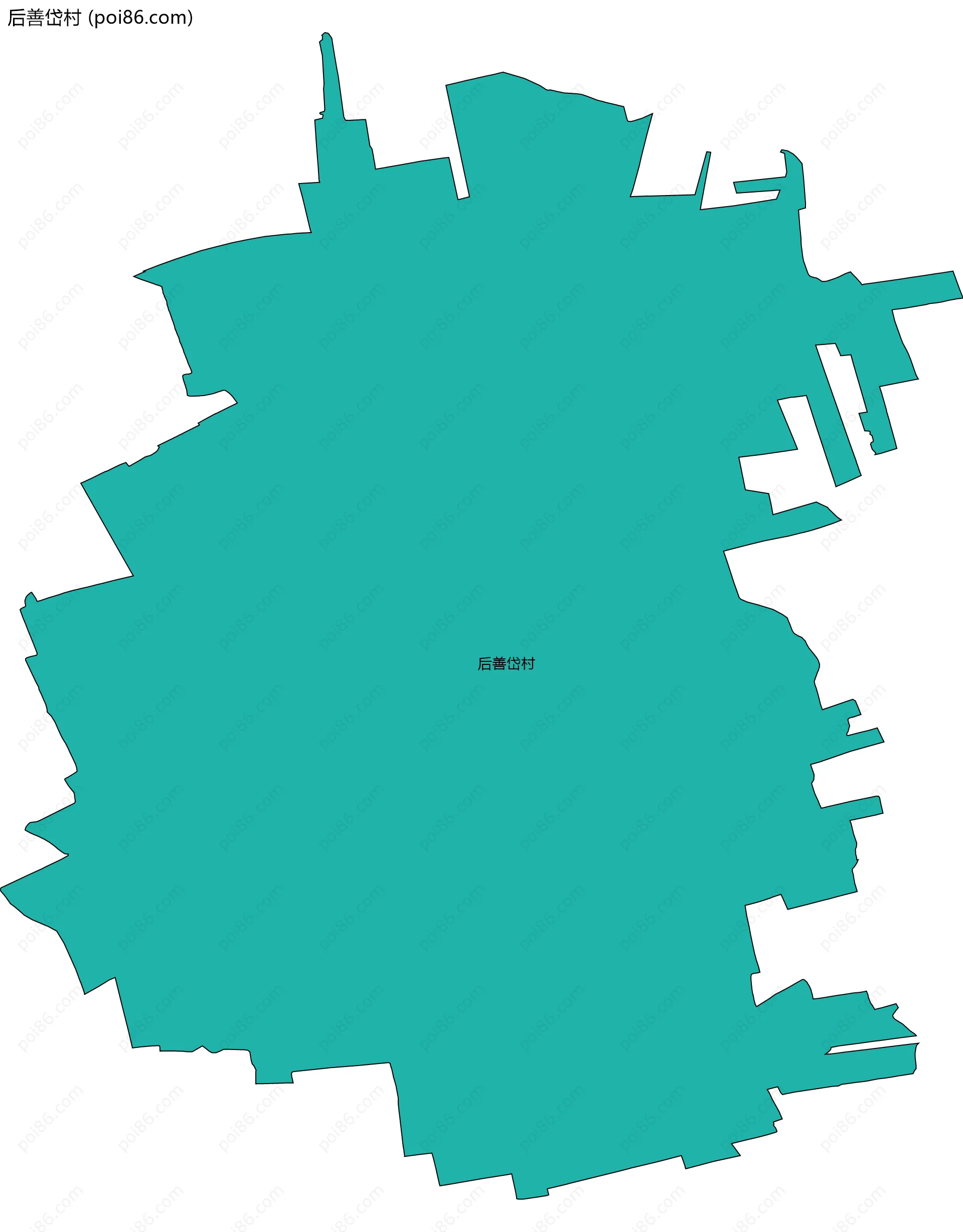 后善岱村边界地图
