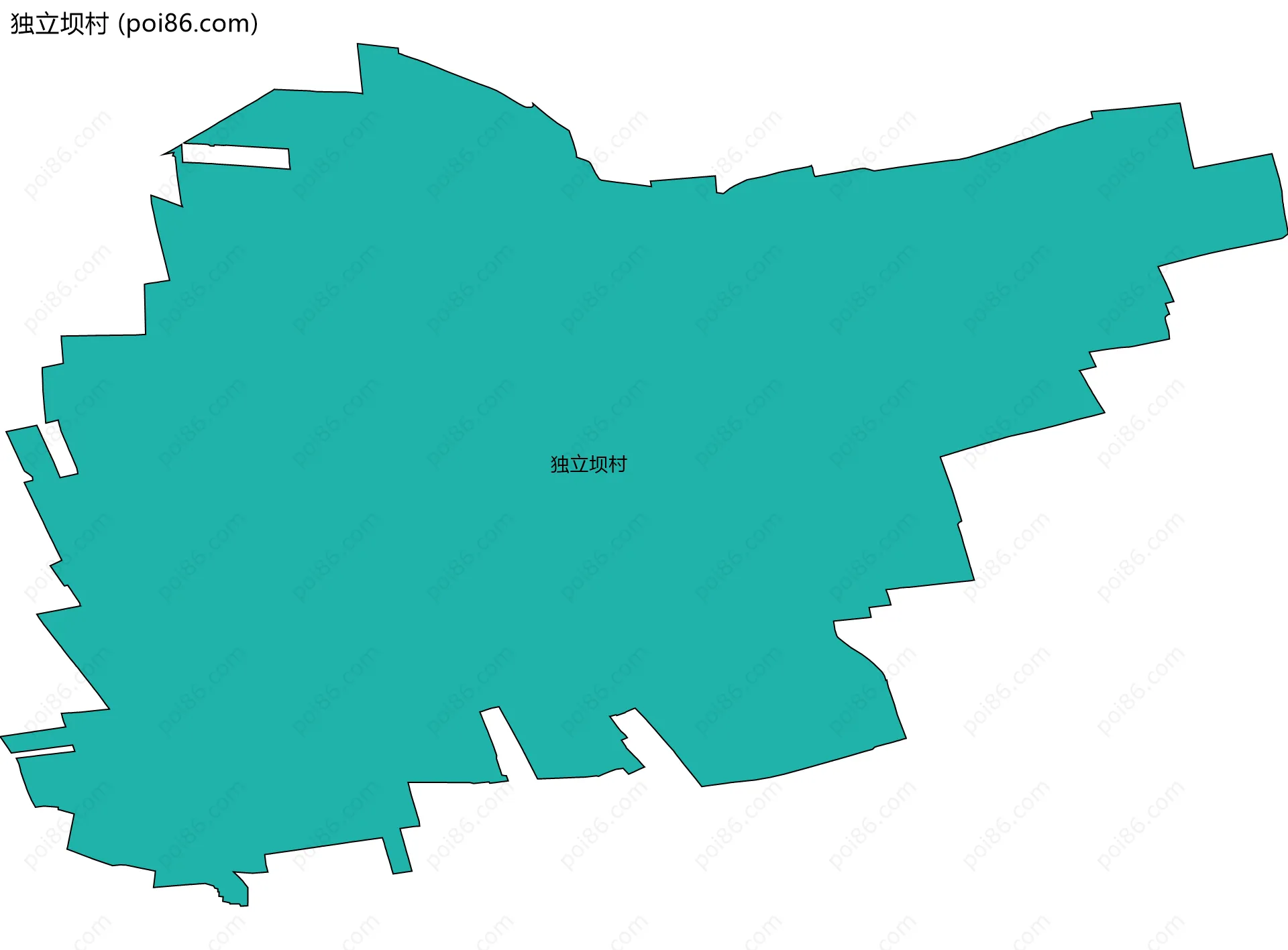 独立坝村边界地图