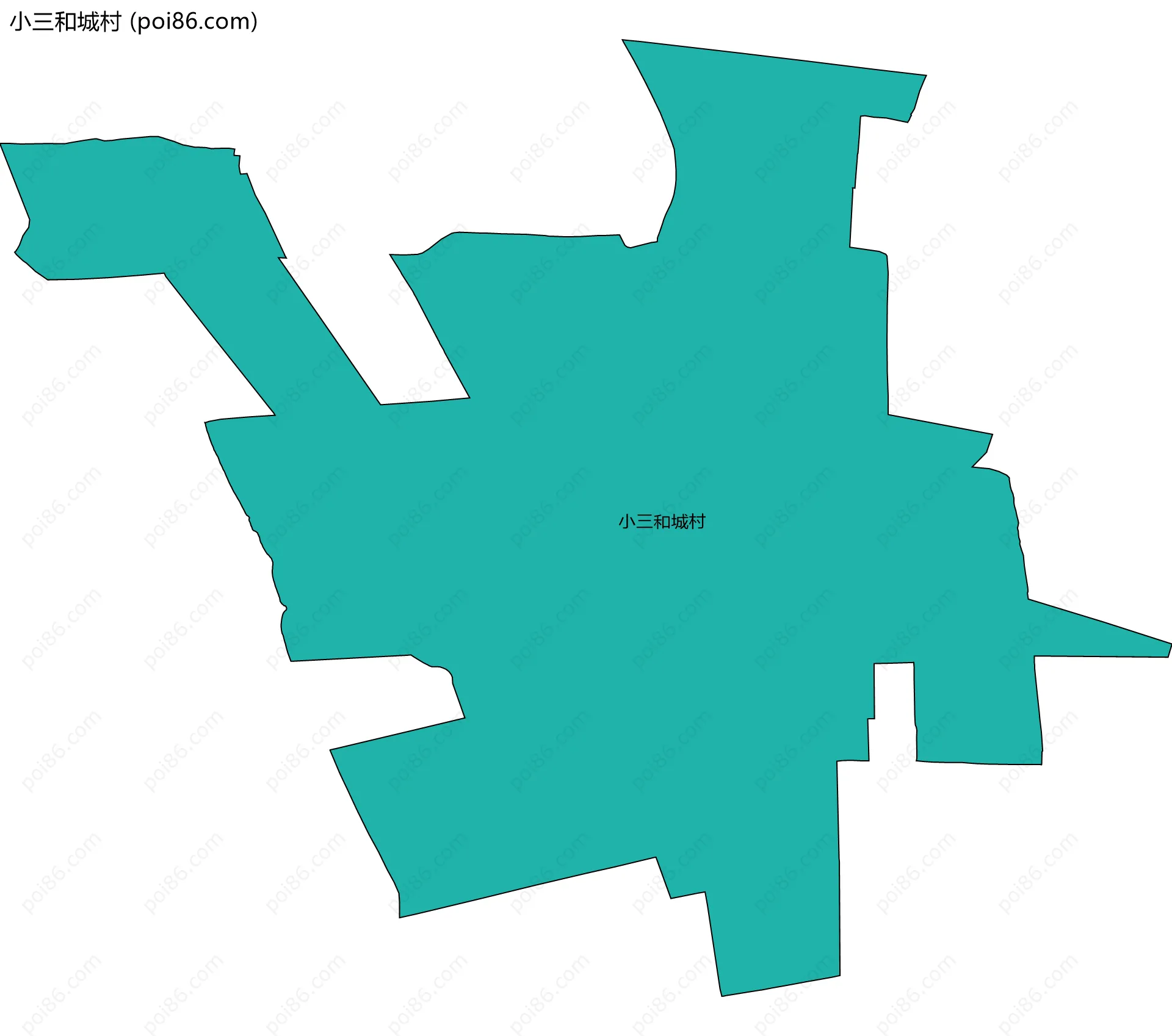 小三和城村边界地图