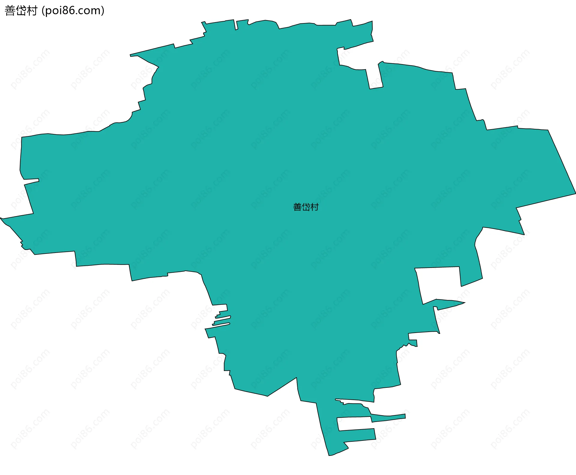 善岱村边界地图