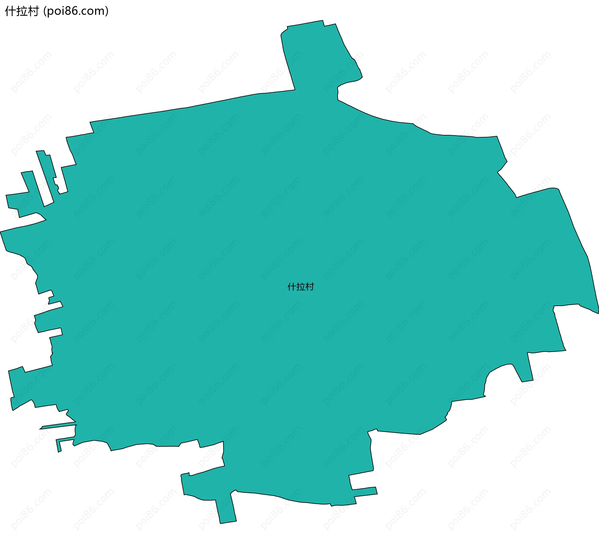 什拉村边界地图
