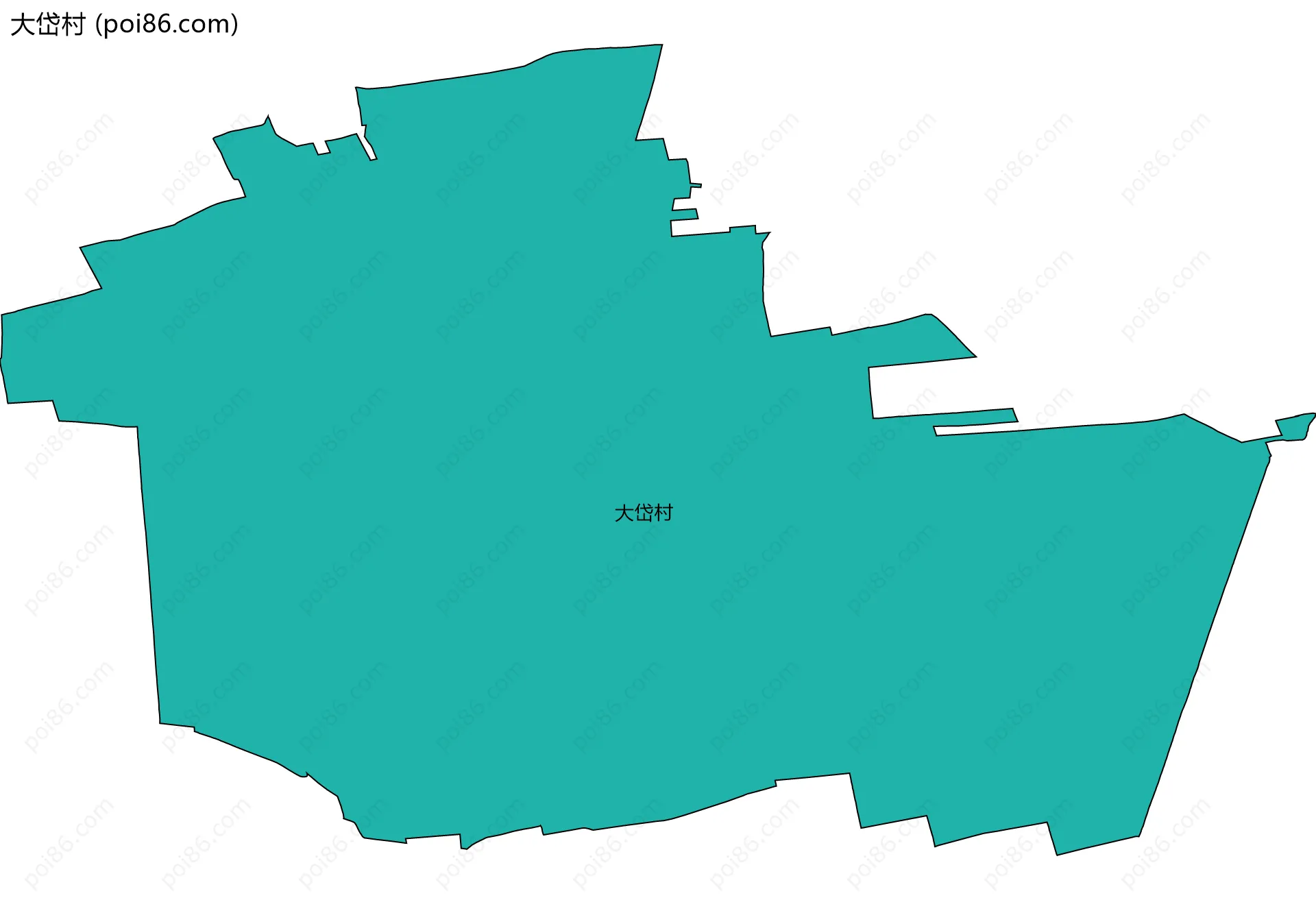 大岱村边界地图