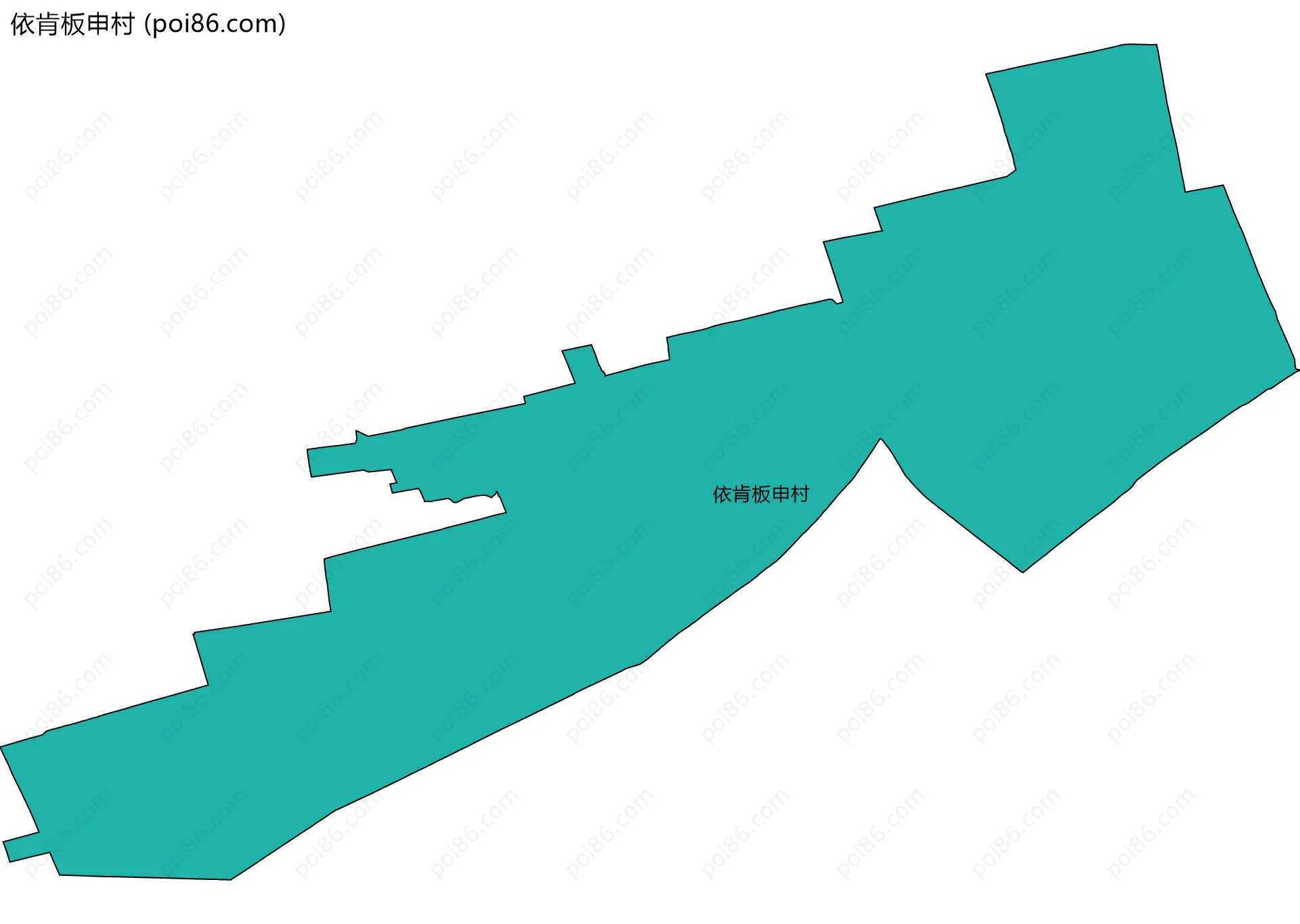 依肯板申村边界地图