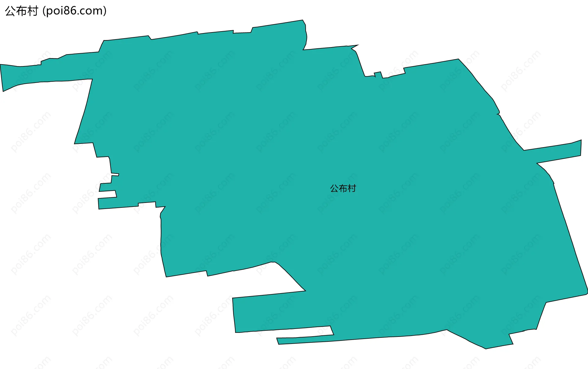 公布村边界地图