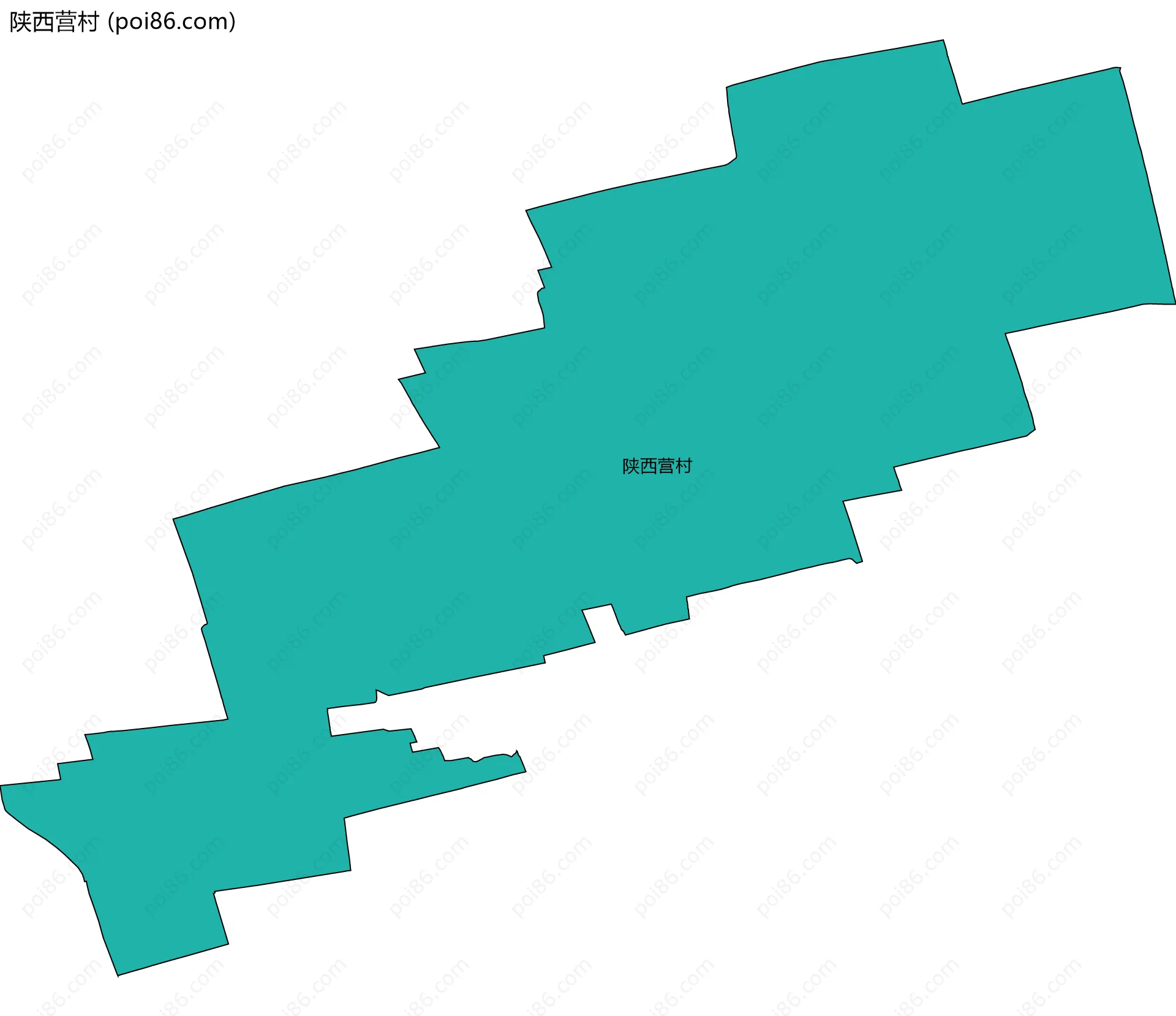 陕西营村边界地图