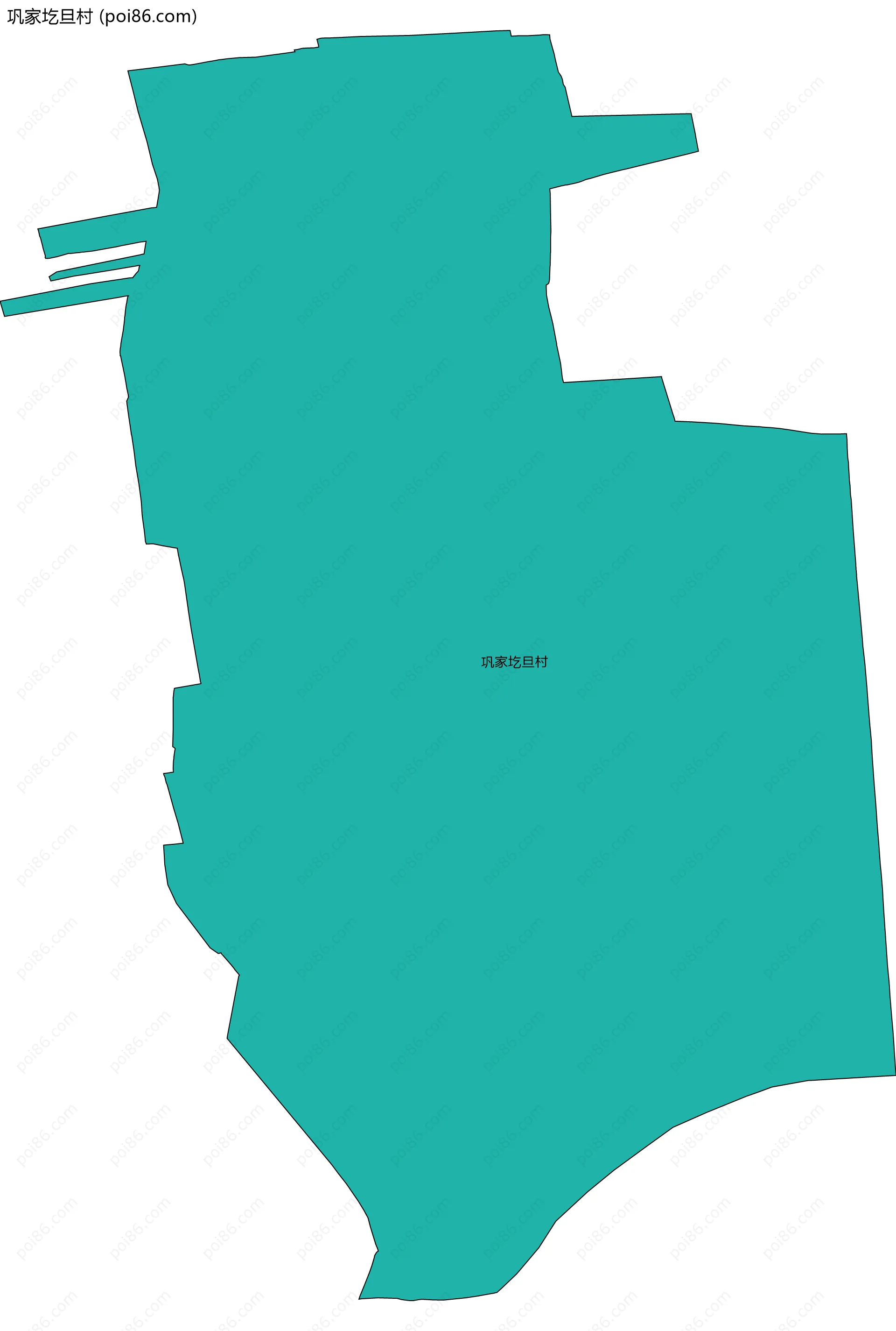 巩家圪旦村边界地图