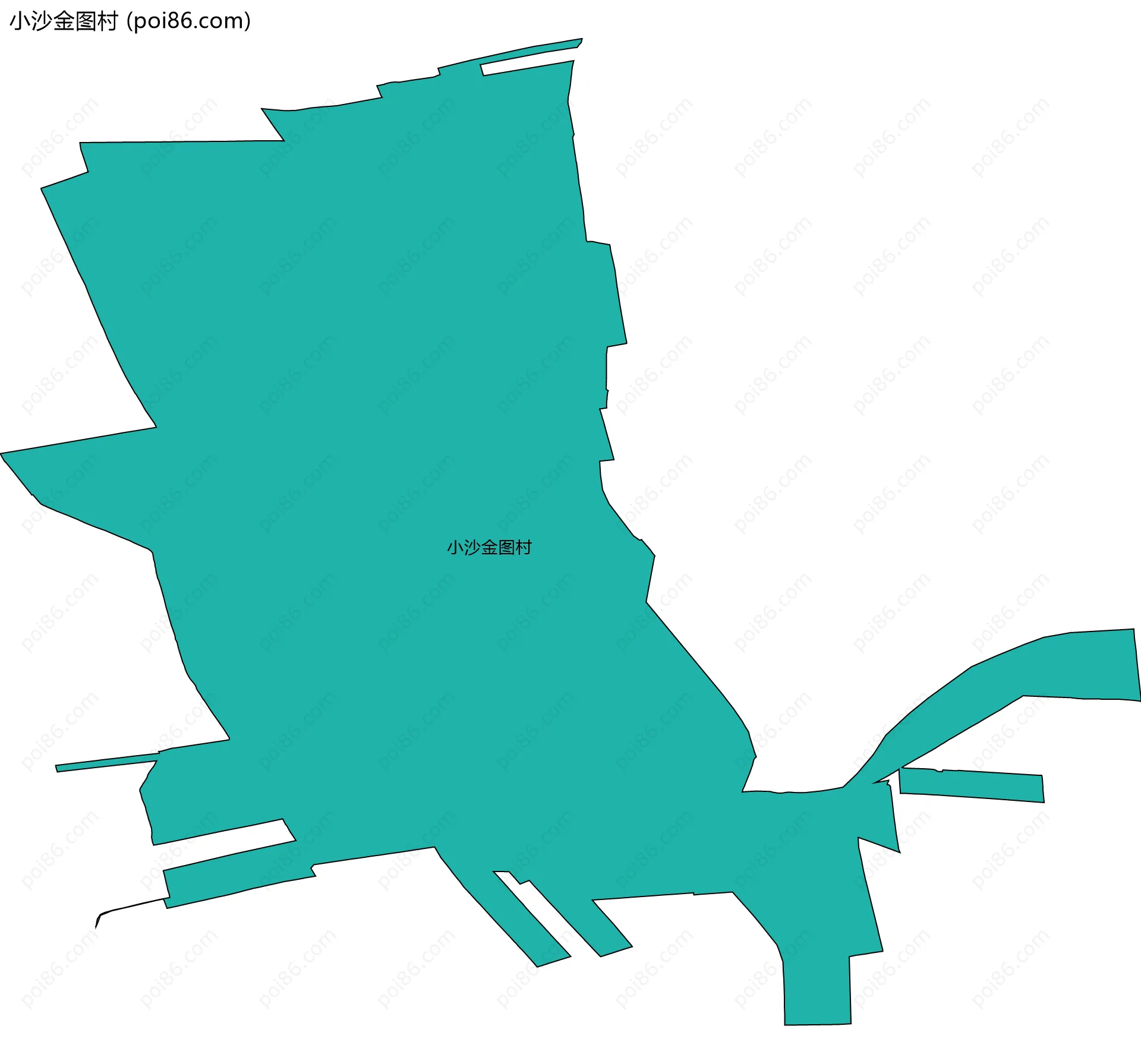 小沙金图村边界地图