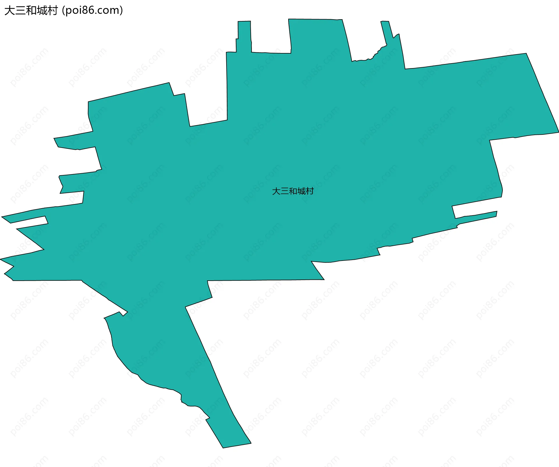 大三和城村边界地图