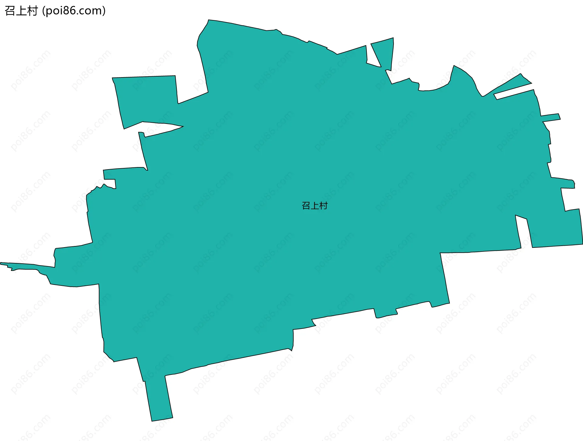 召上村边界地图