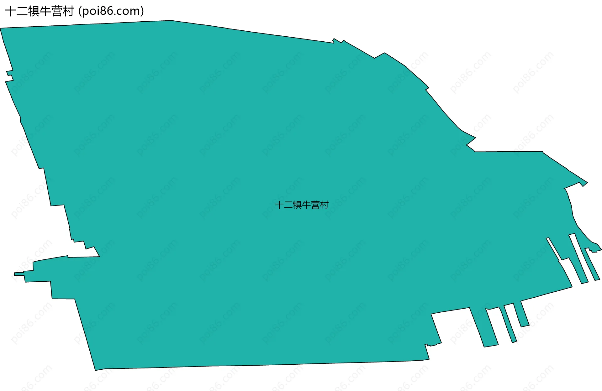 十二犋牛营村边界地图
