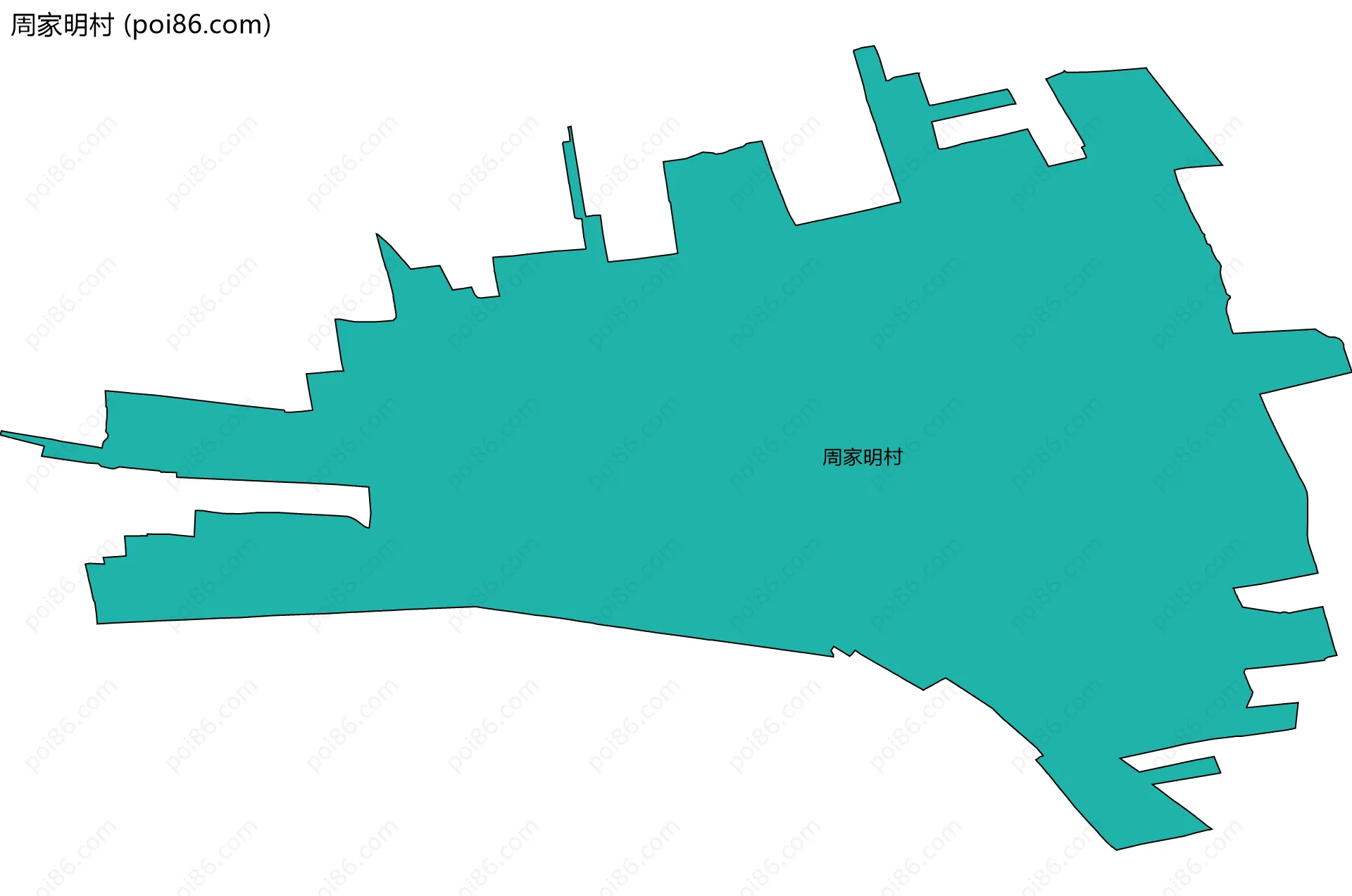 周家明村边界地图