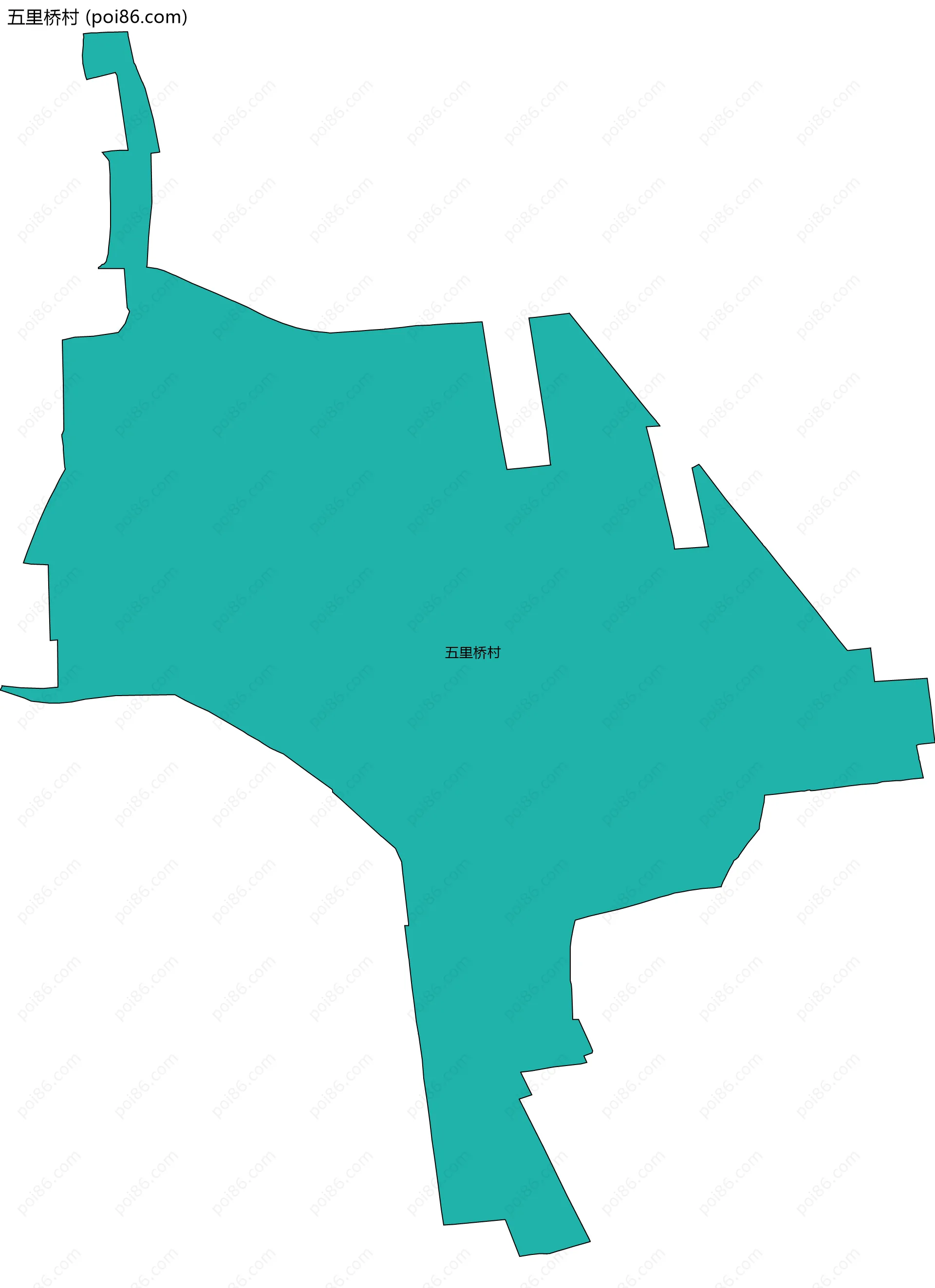 五里桥村边界地图