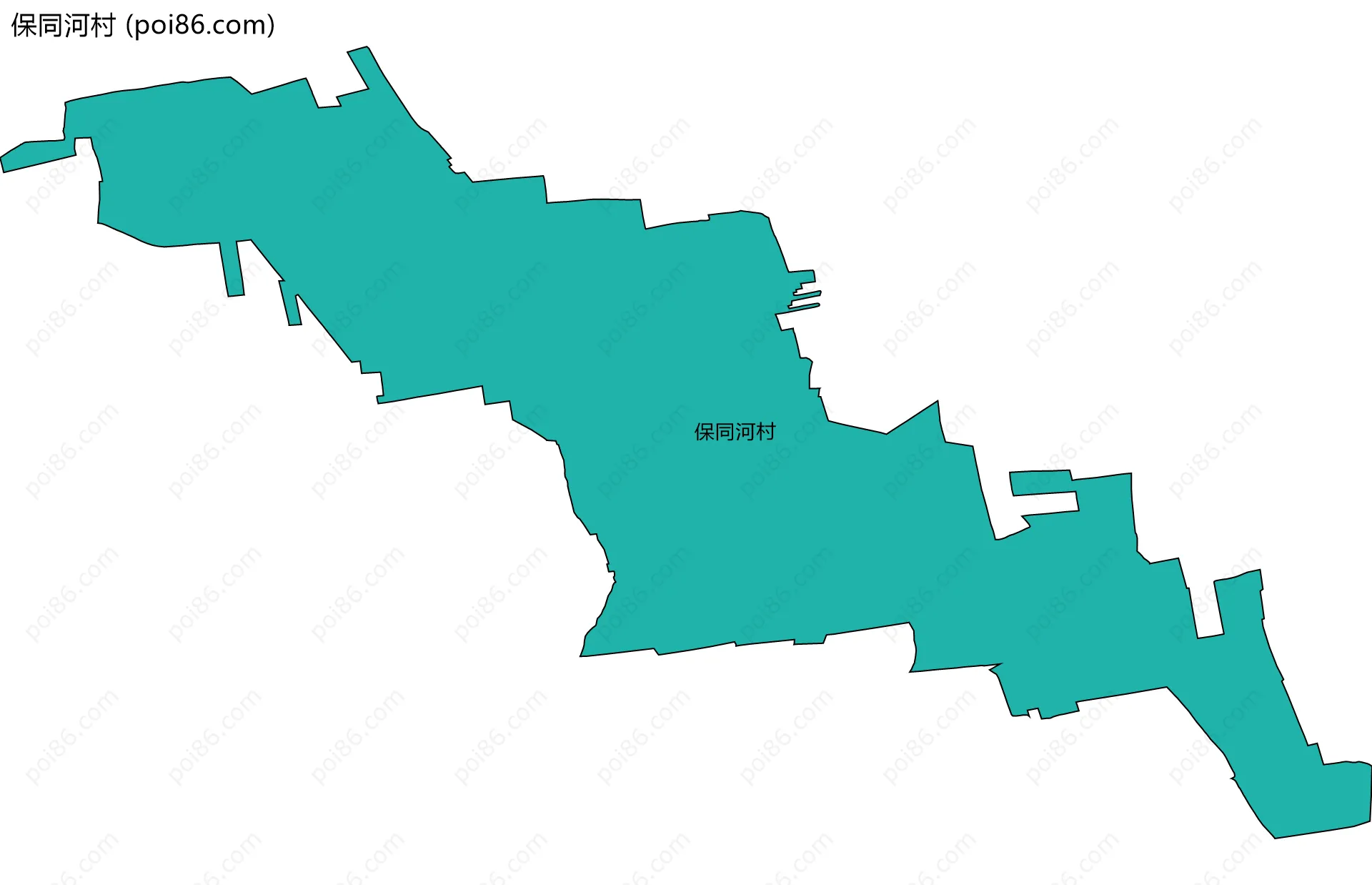 保同河村边界地图