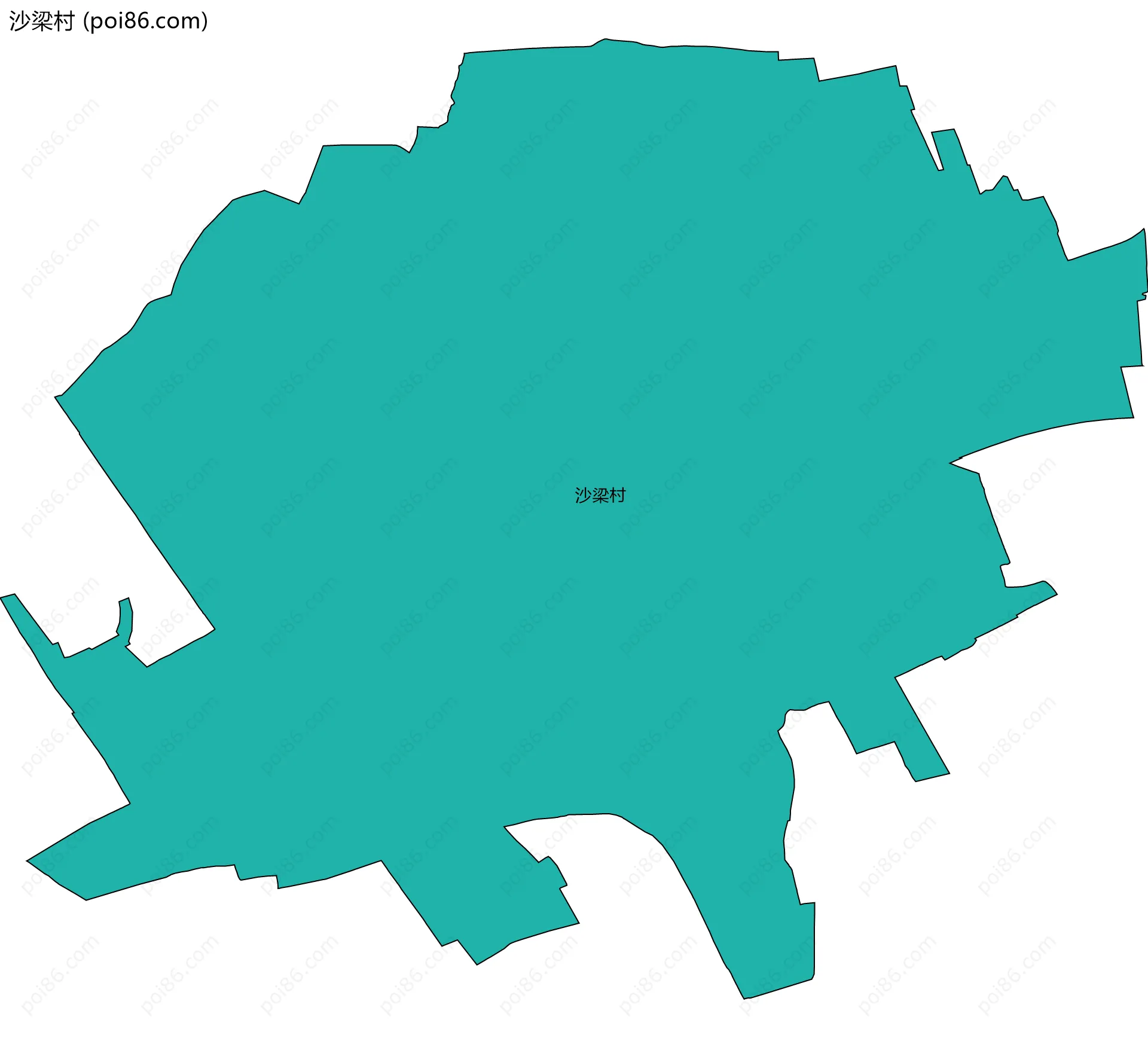 沙梁村边界地图