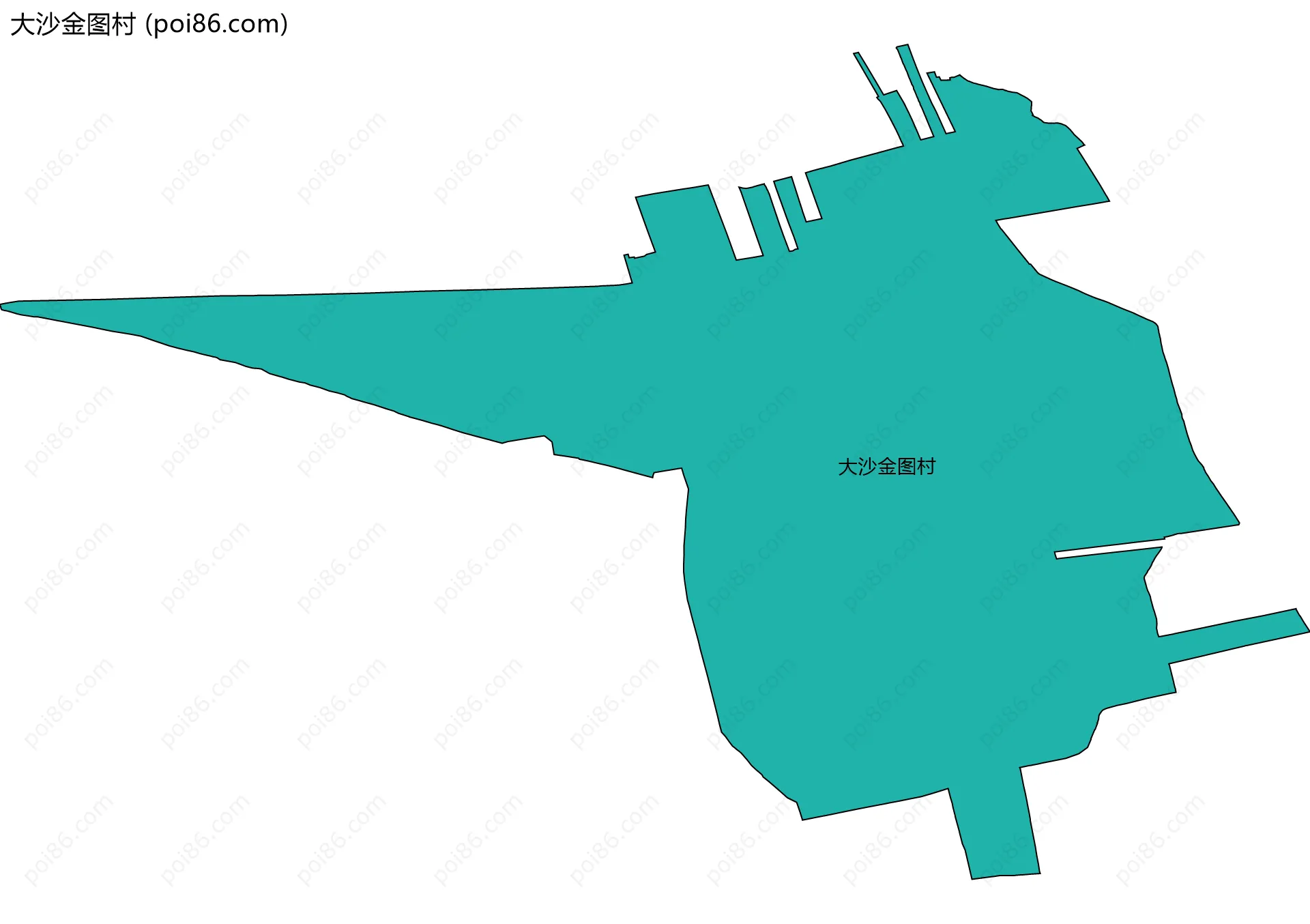 大沙金图村边界地图