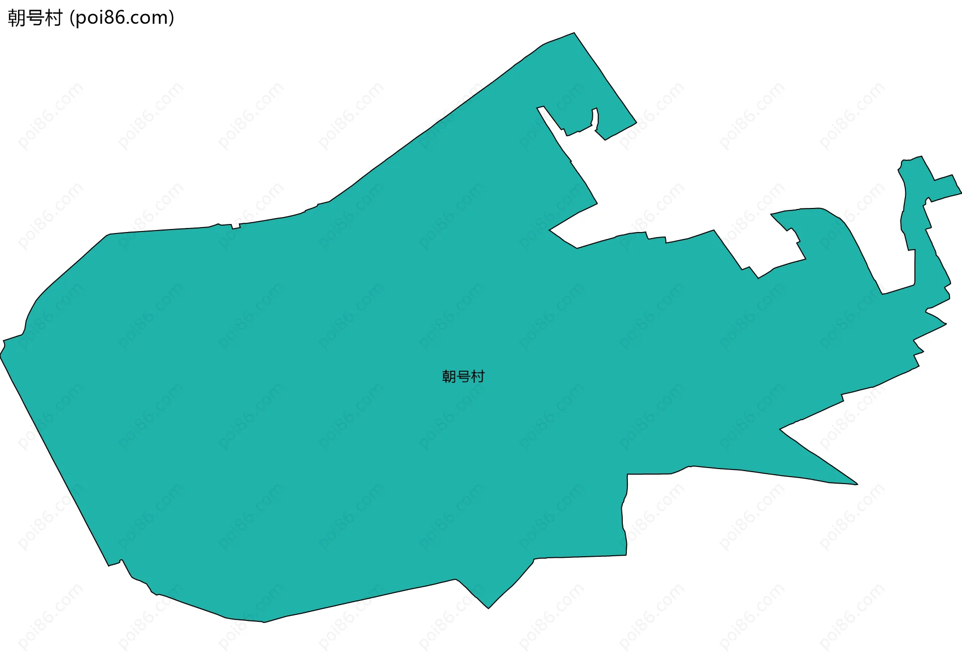 朝号村边界地图