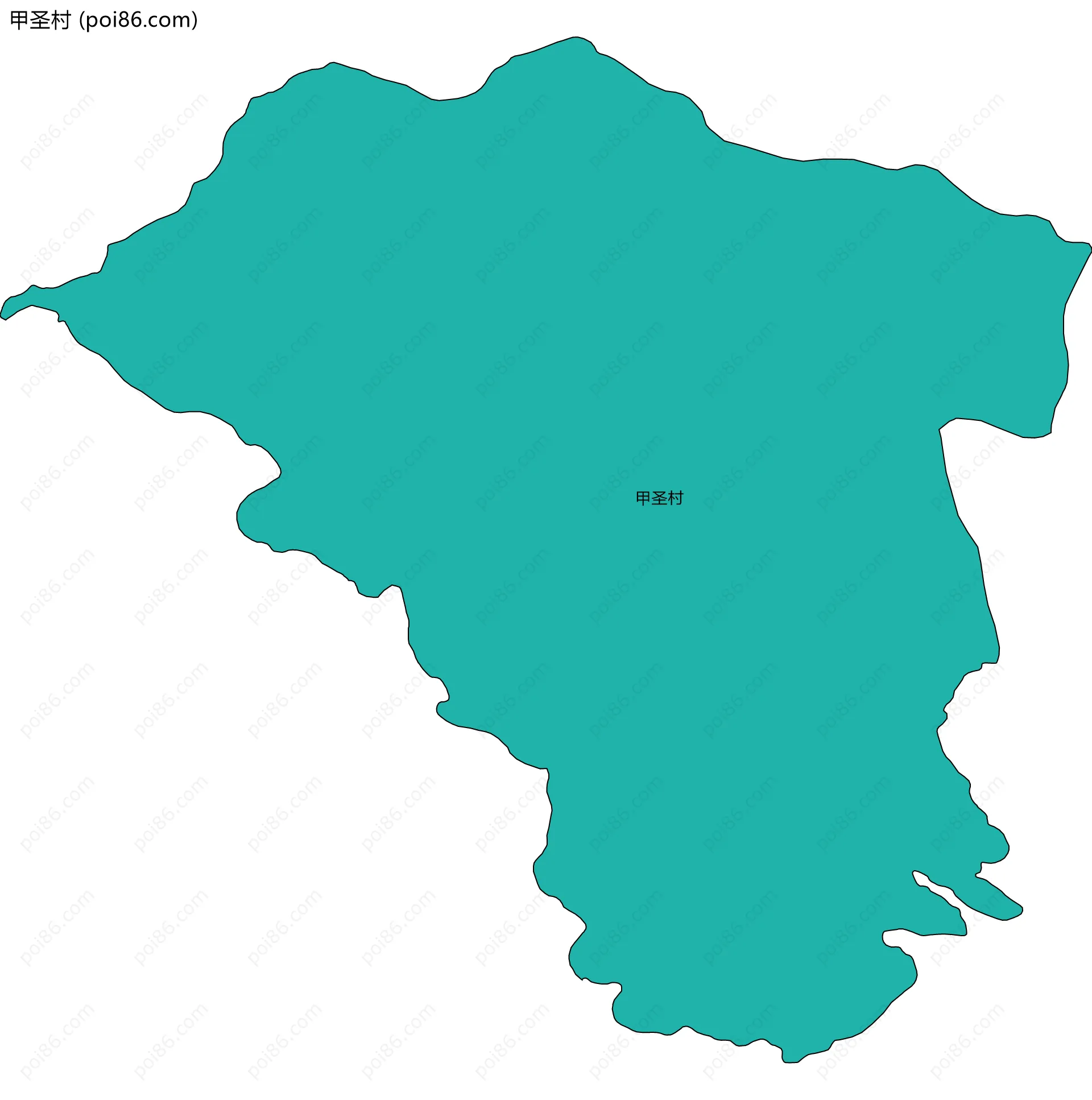 甲圣村边界地图