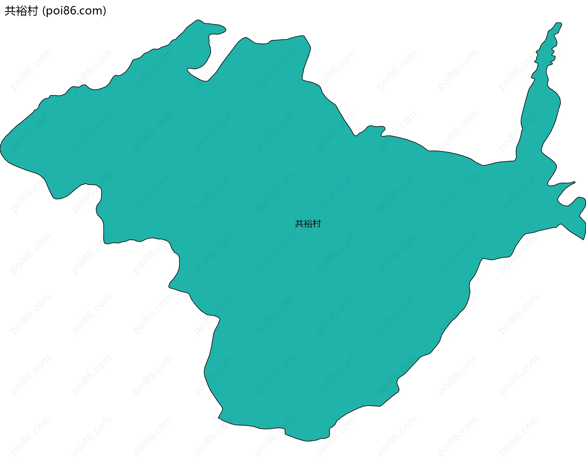 共裕村边界地图