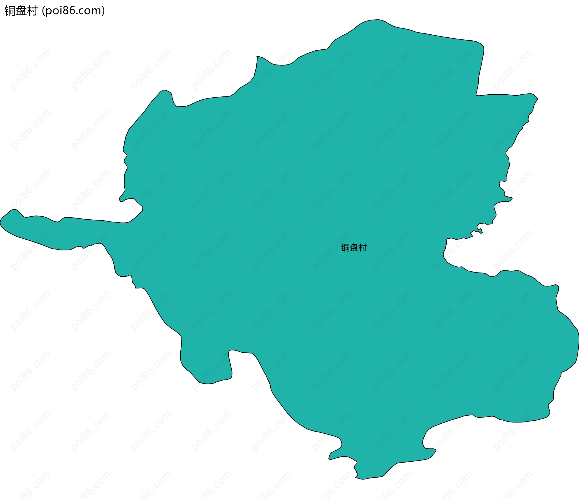 铜盘村边界地图