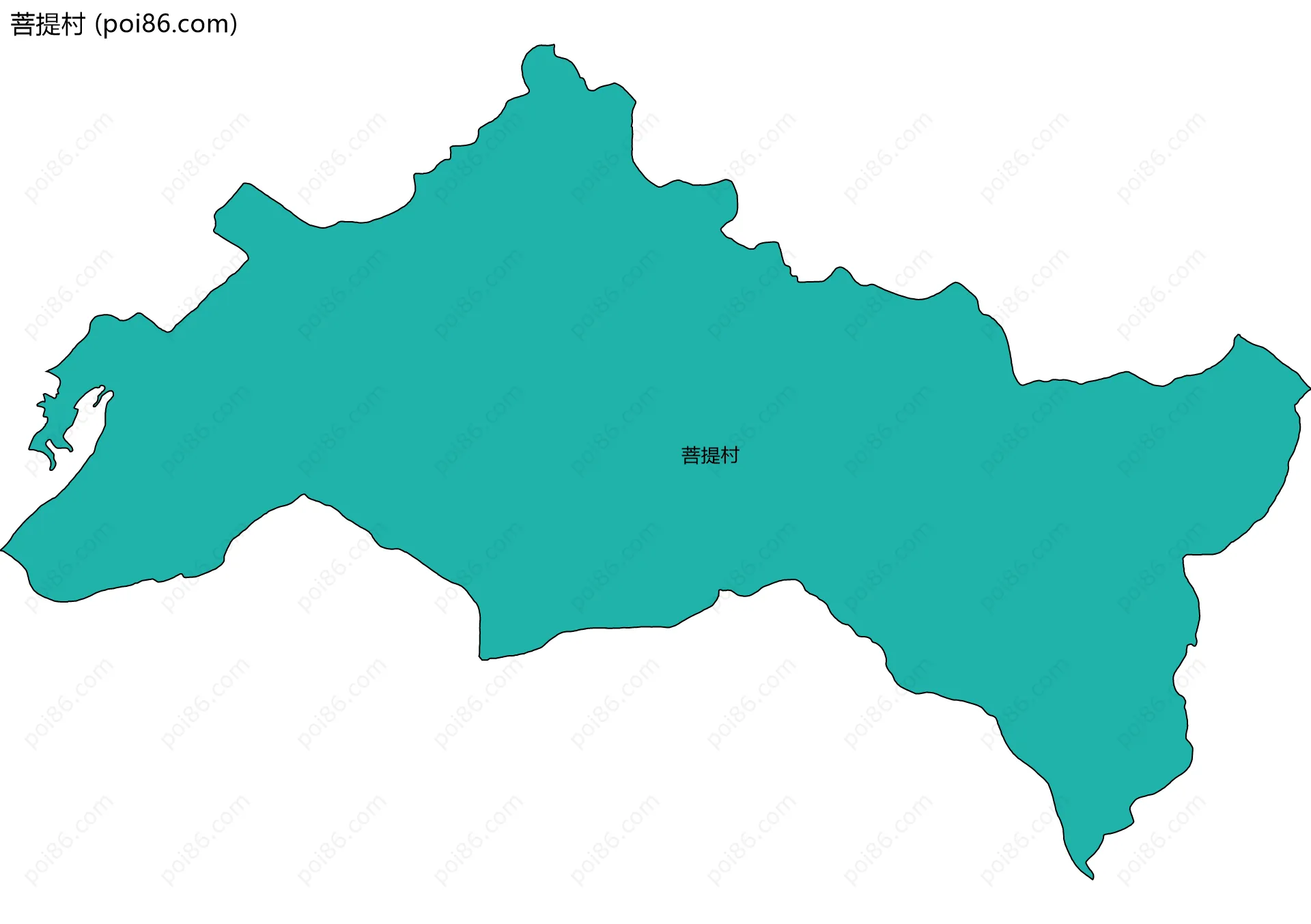 菩提村边界地图