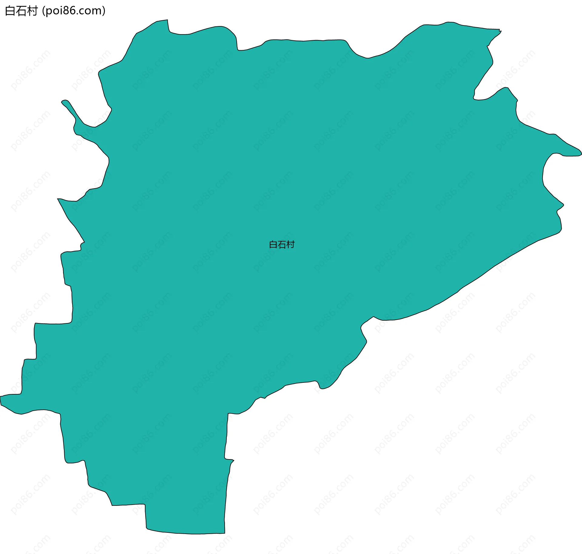 白石村边界地图